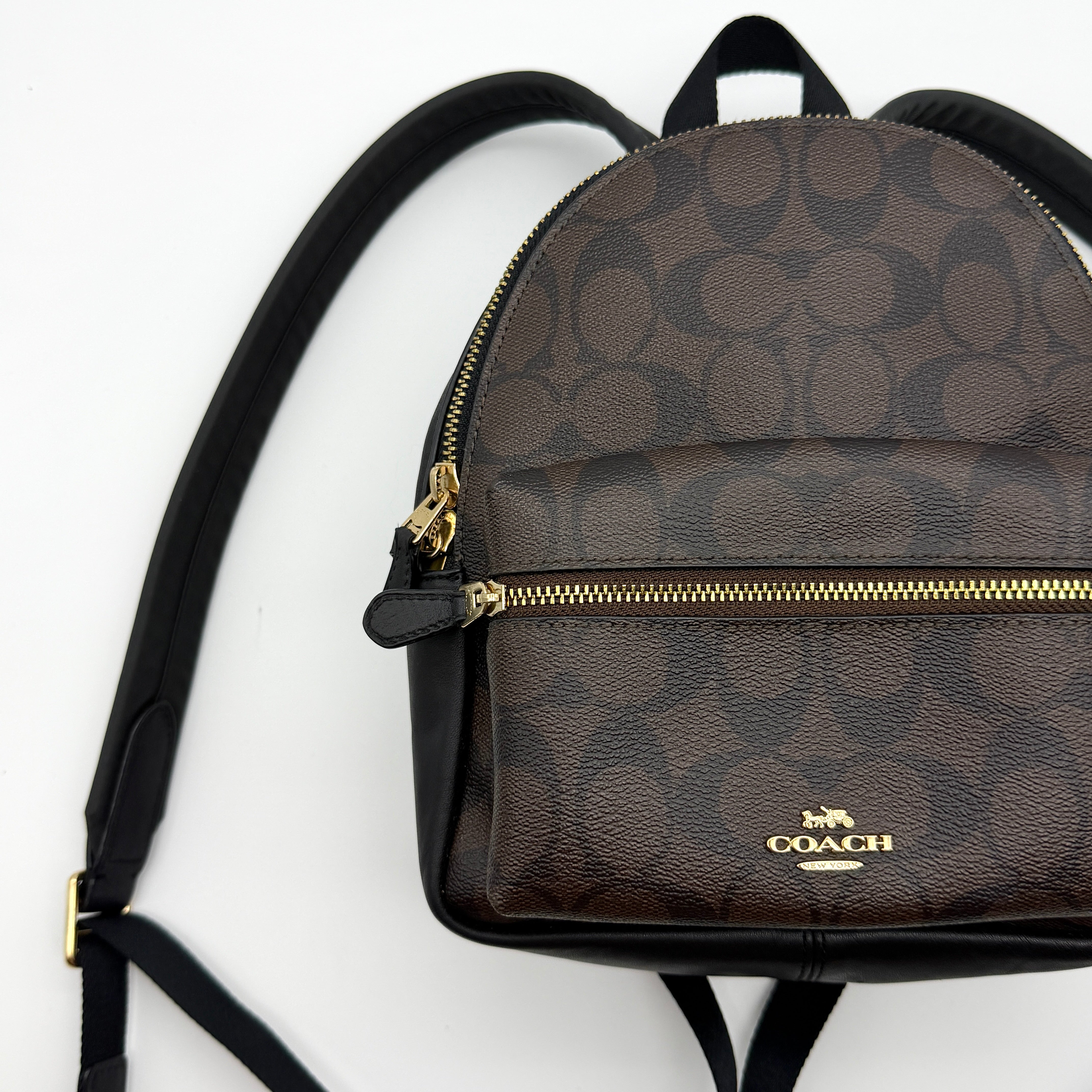 Coach Signature Charlie Backpack Beige/Brown