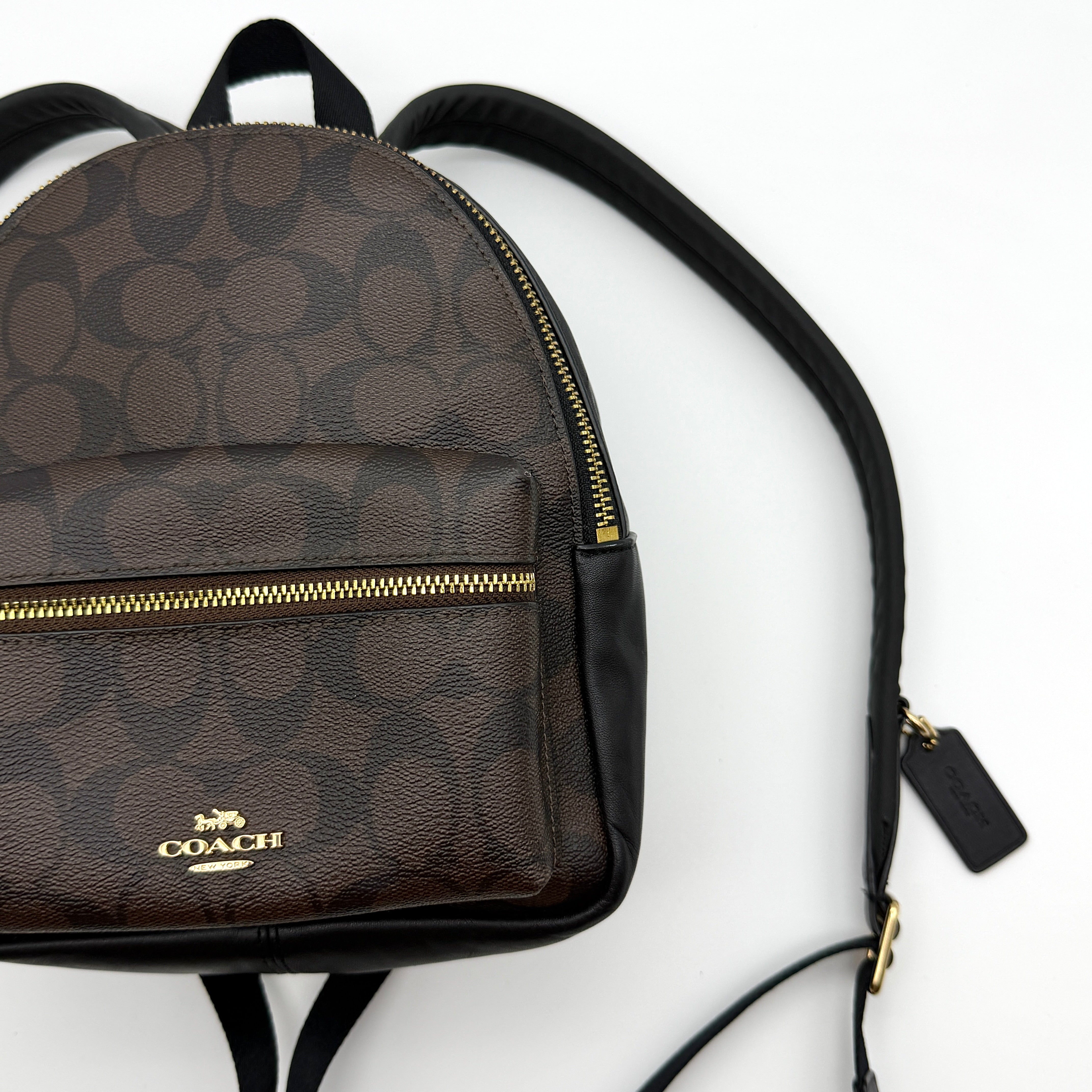 Coach Signature Charlie Backpack Beige/Brown