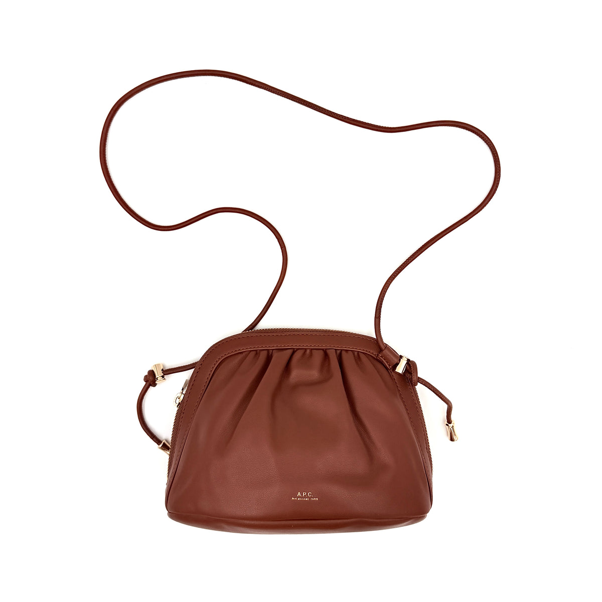 A.P.C. Mini Ninon Shoulder Bag Brown