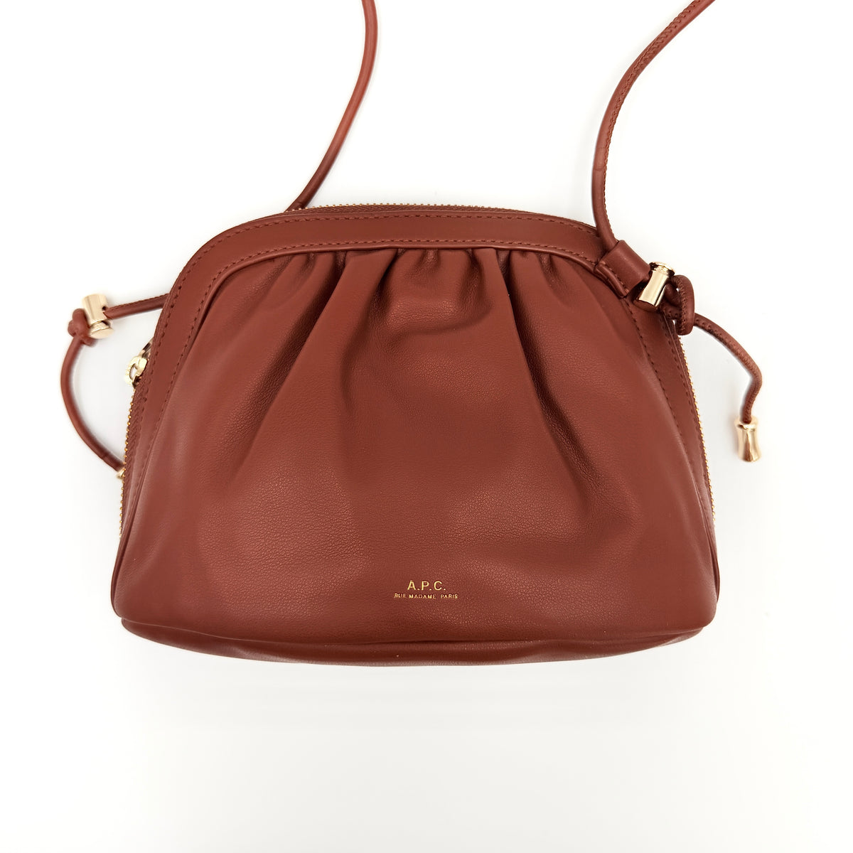 A.P.C. Mini Ninon Shoulder Bag Brown