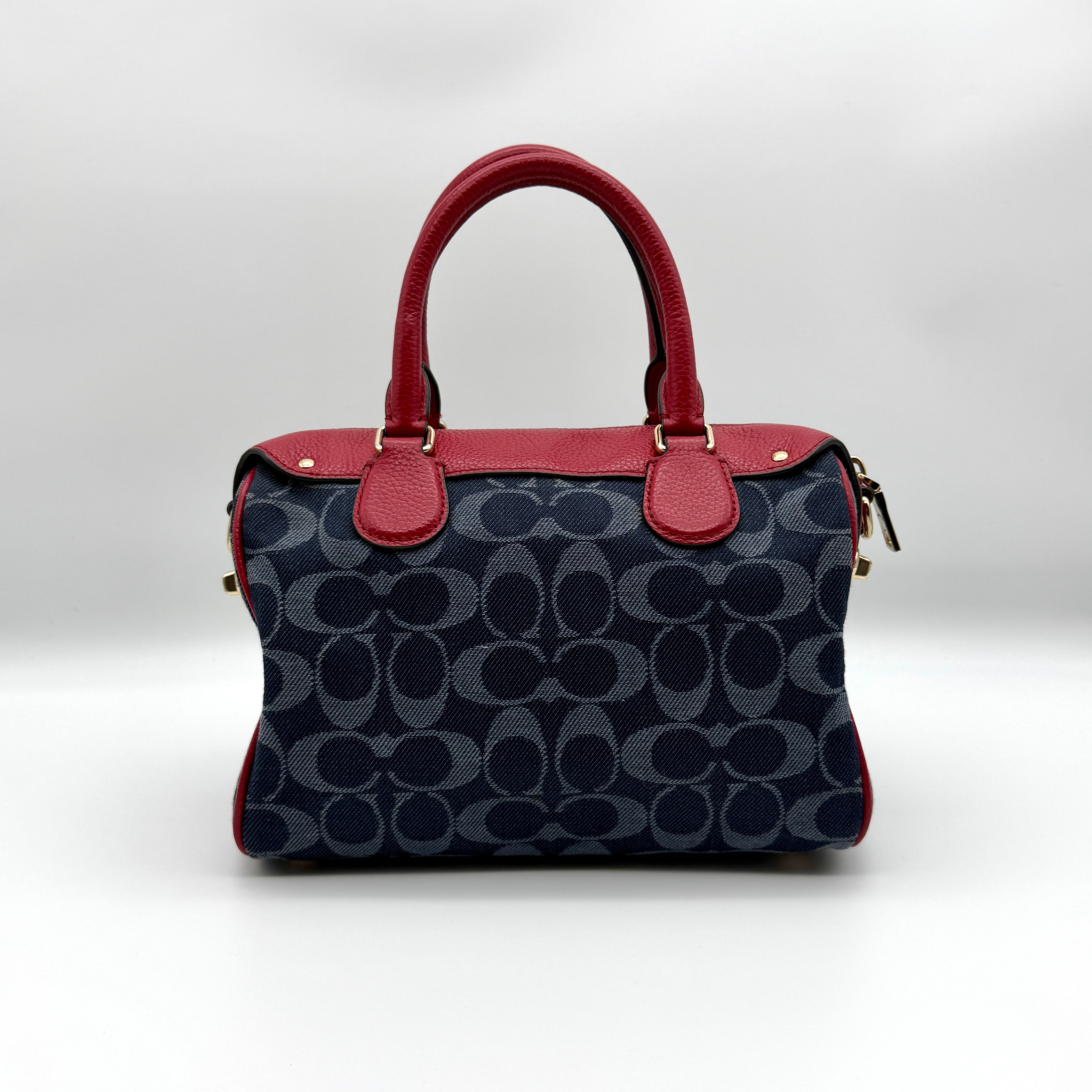 Coach 2Way Signature Mini Bennett Boston Bag Blue/Red