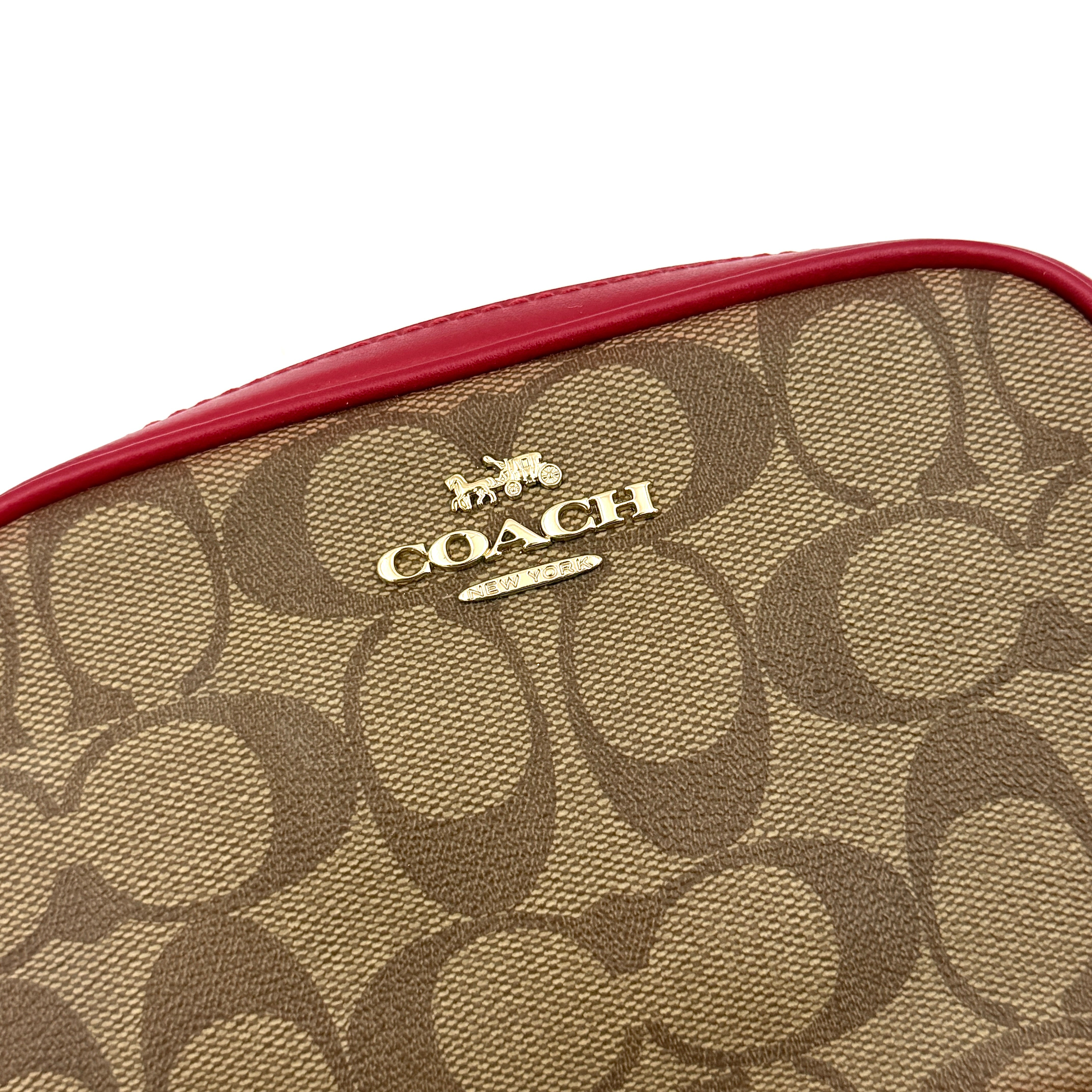 Coach Mini Jamie Crossbody Bag Beige/Red