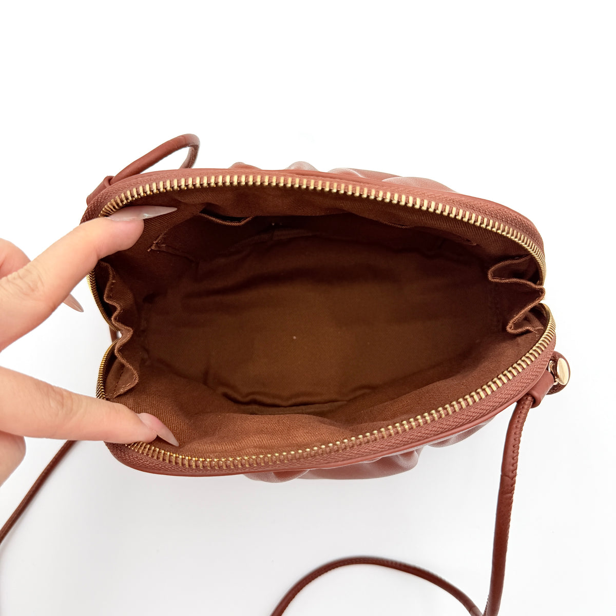 A.P.C. Mini Ninon Shoulder Bag Brown