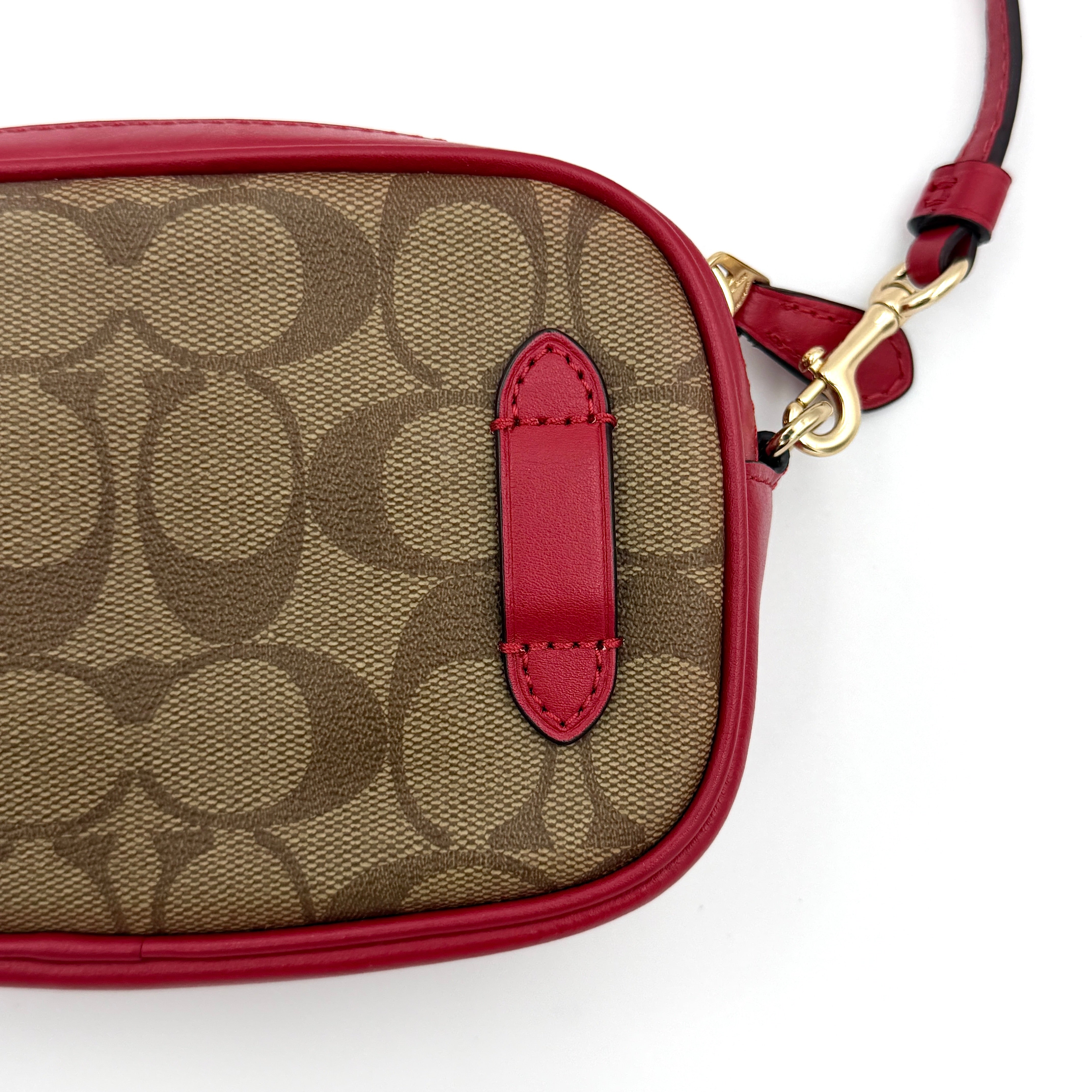 Coach Mini Jamie Crossbody Bag Beige/Red