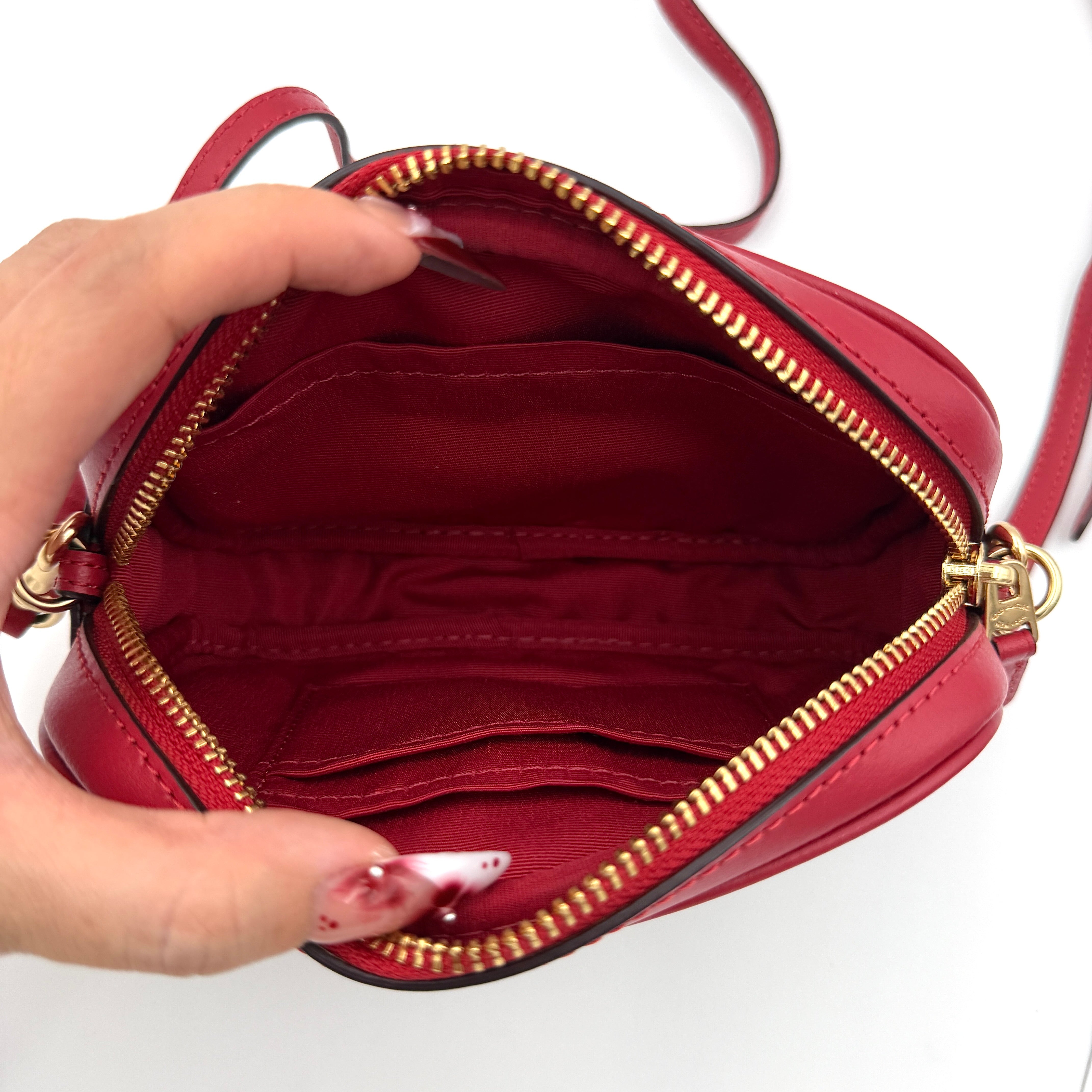 Coach Mini Jamie Crossbody Bag Beige/Red