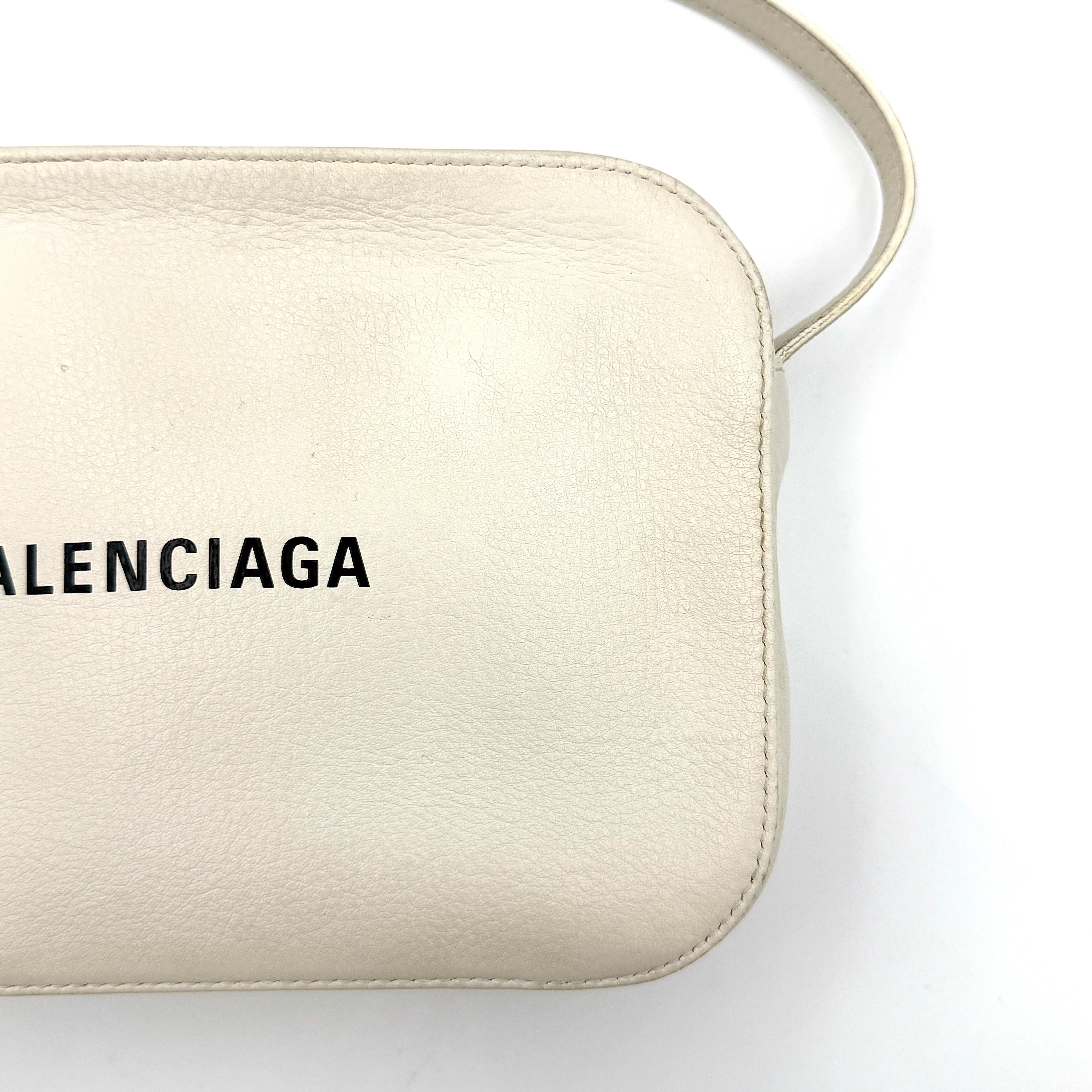 Balenciaga Everyday Camera Crossbody Bag White