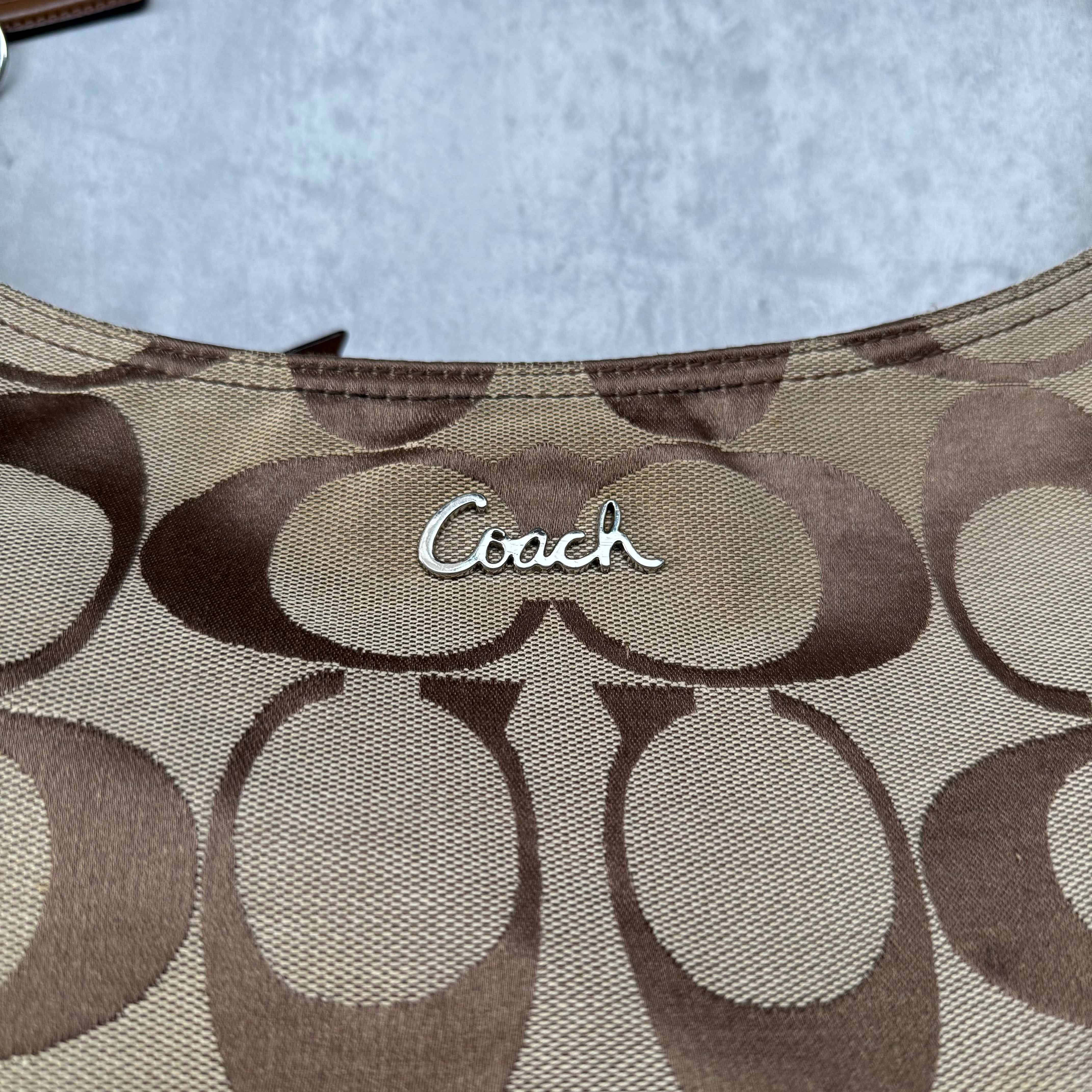 Coach 2Way Duffle Bleecker Hobo ShoulderBag Beige/Brown