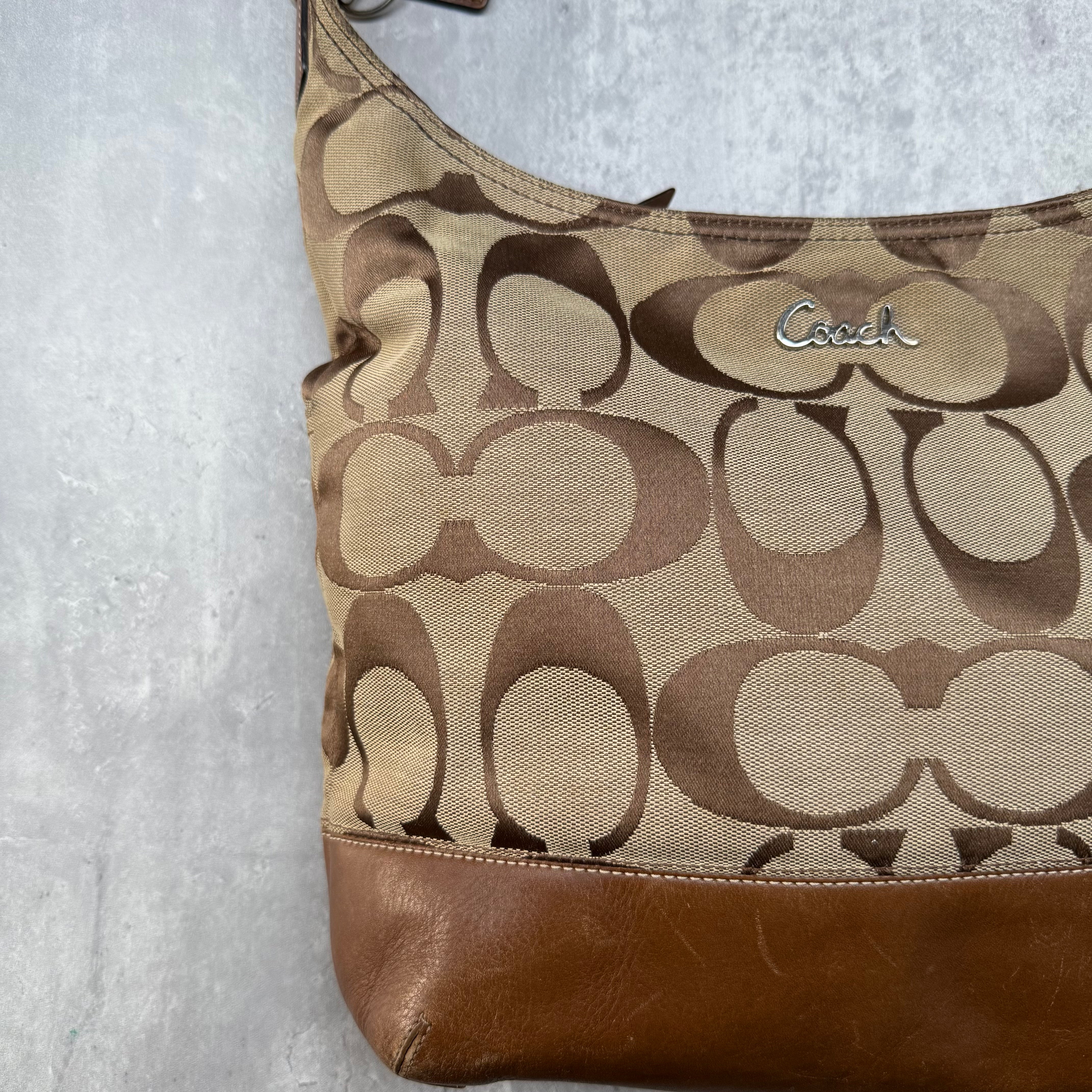 Coach 2Way Duffle Bleecker Hobo ShoulderBag Beige/Brown
