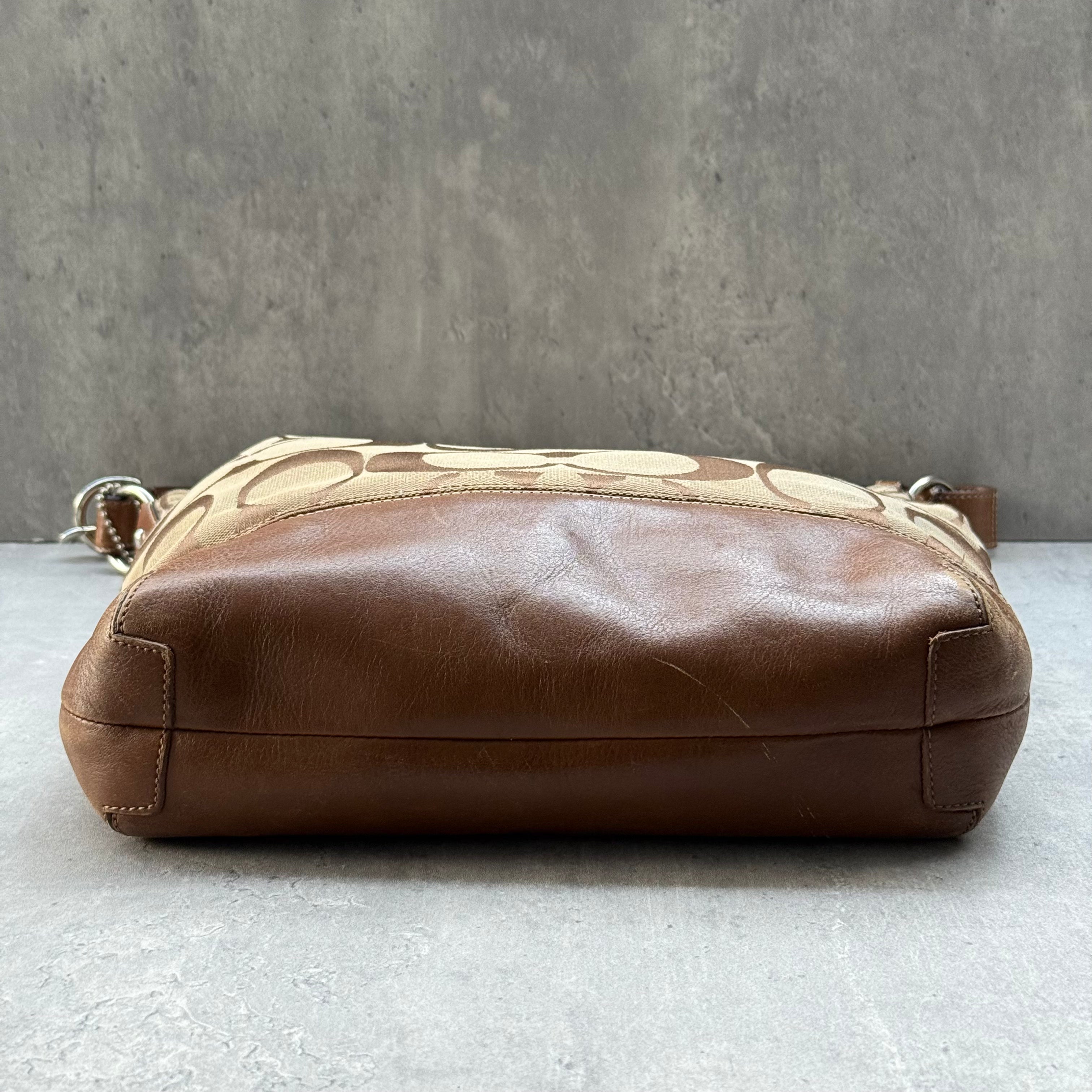 Coach 2Way Duffle Bleecker Hobo ShoulderBag Beige/Brown