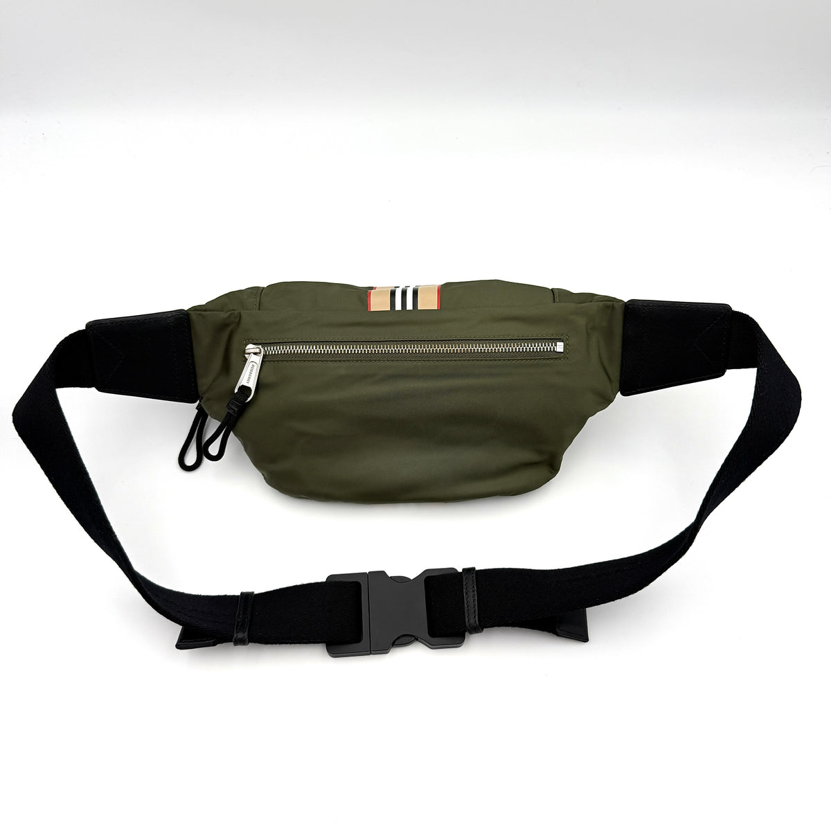 Burberry Logo Icon Stripe Sonny Body Bag Olive Green