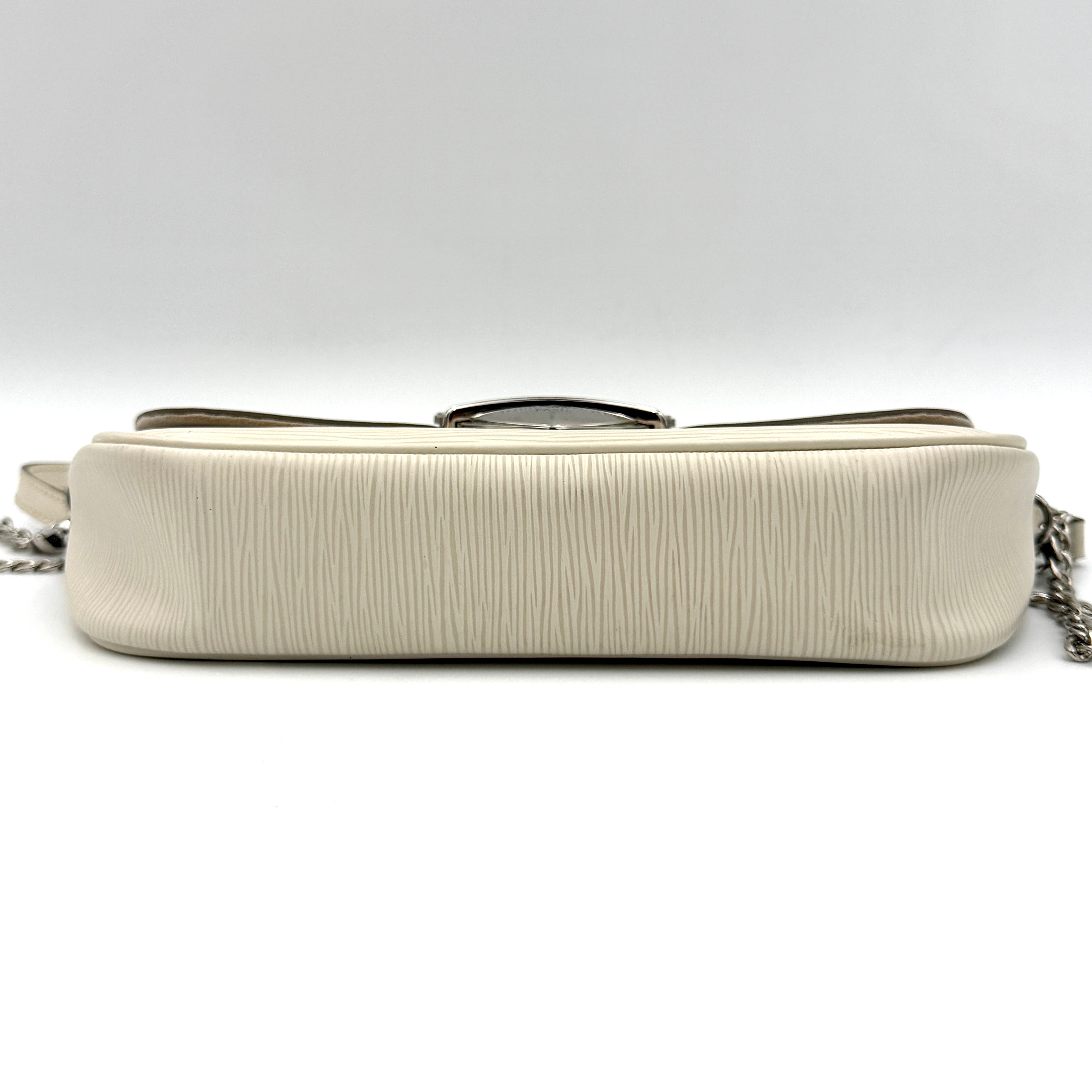 Louis Vuitton Montaigne Epi Pochette Bag Ivory