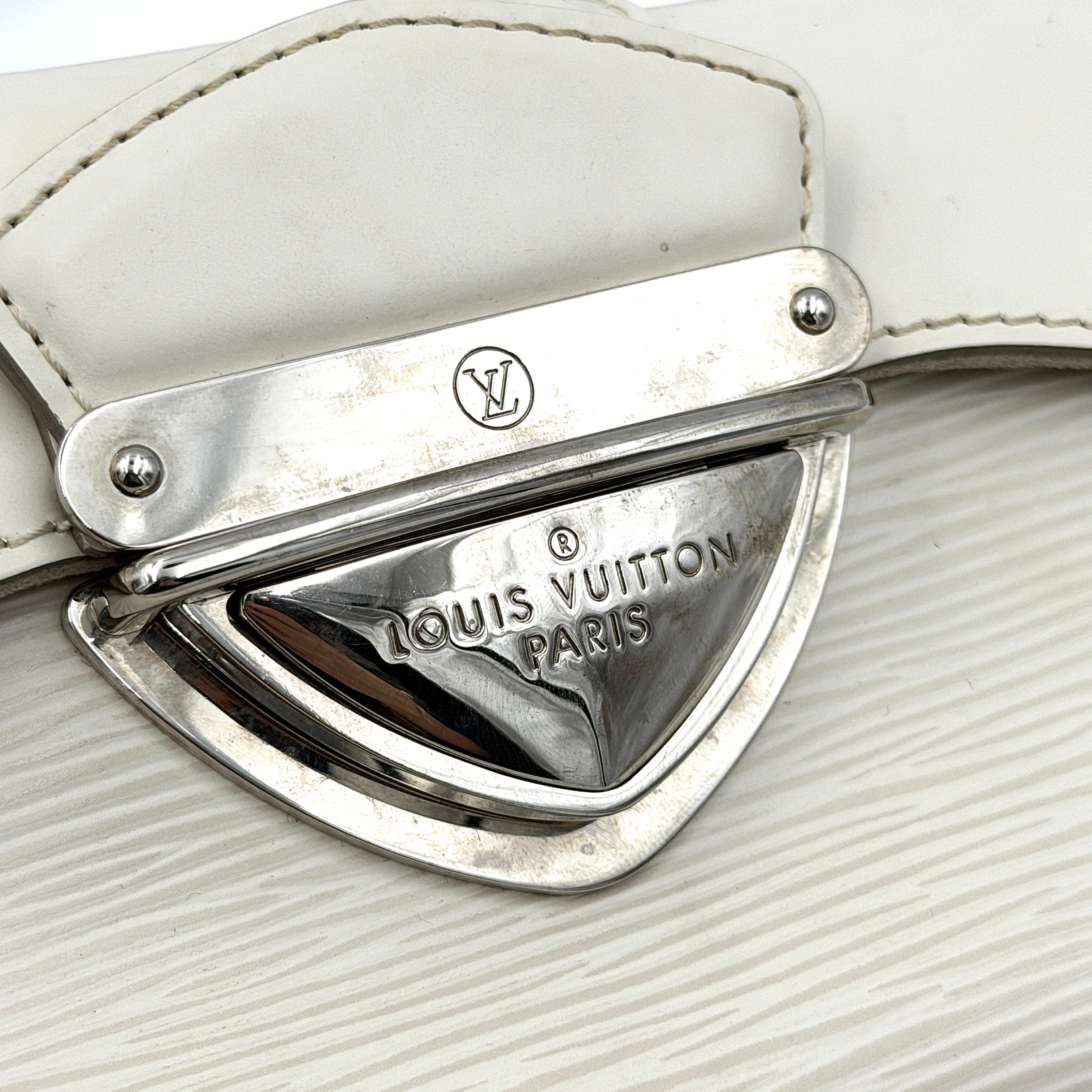 Louis Vuitton Montaigne Epi Pochette Bag Ivory