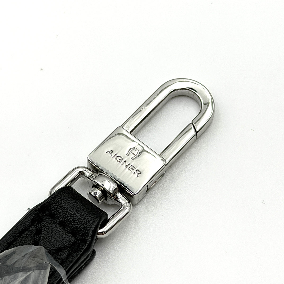 Aigner Monogram Leather Crossbody Bag Black/Grey