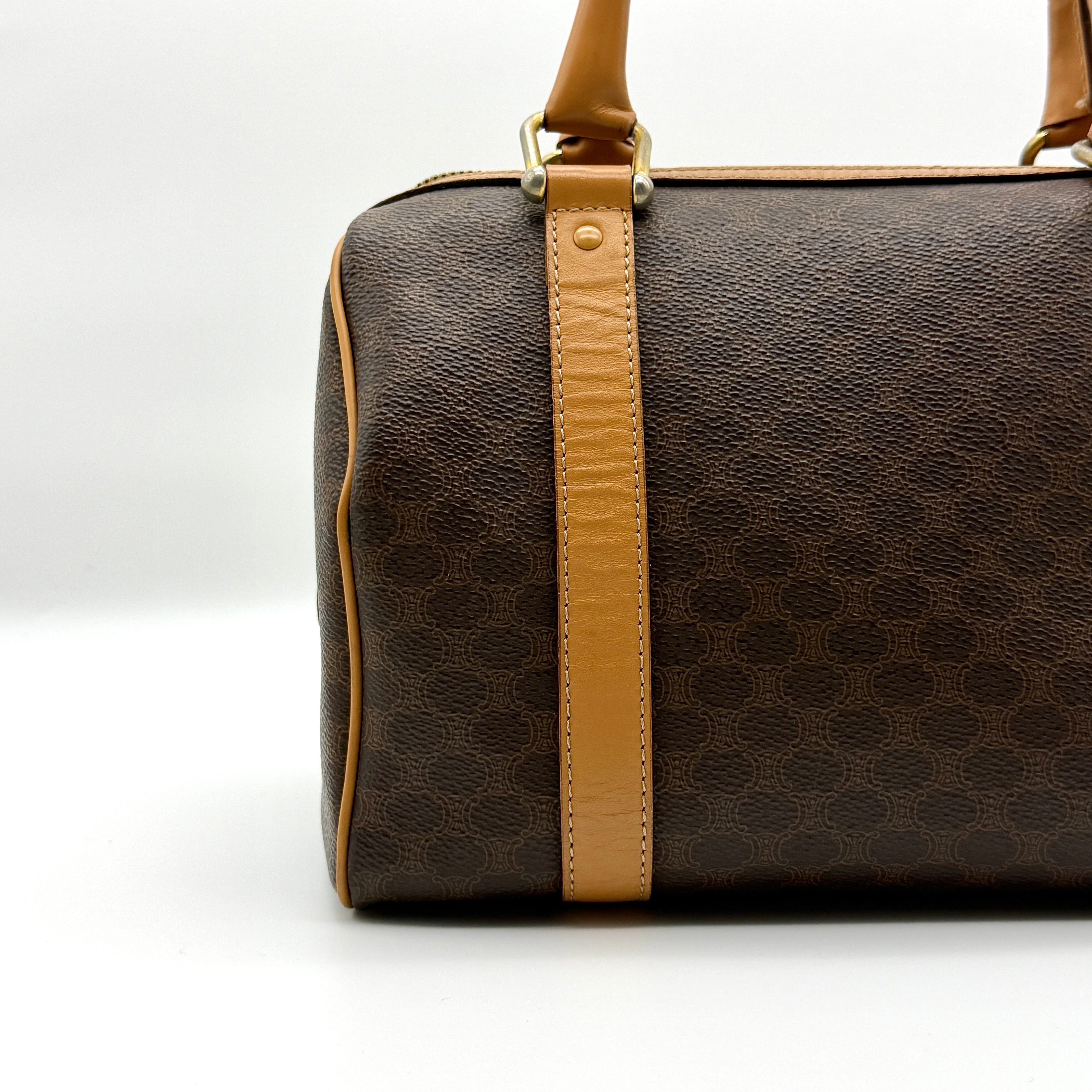 Celine Macadam Boston Bag Brown/Beige