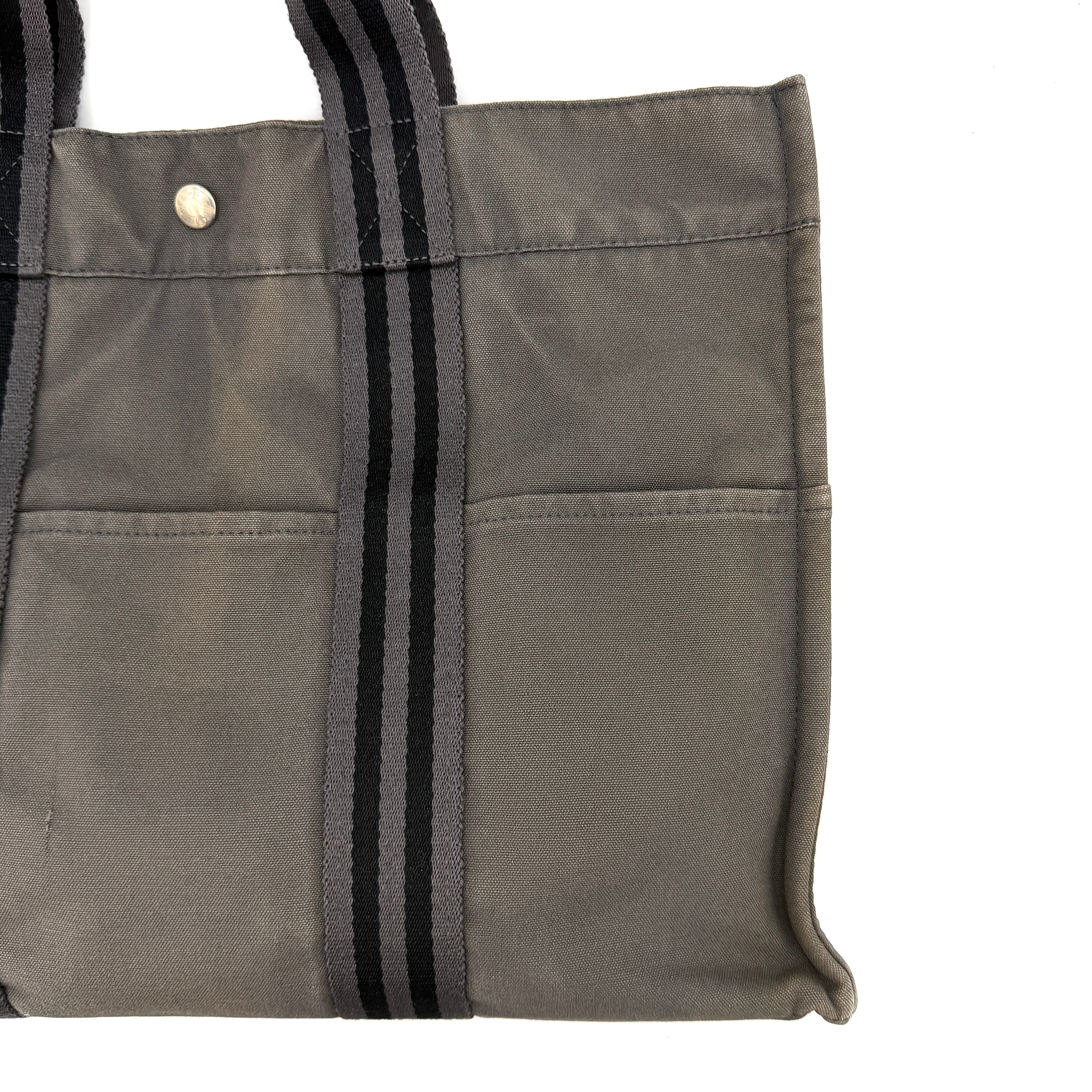 Hermès Fourre Tout MM Tote Bag Black/Grey