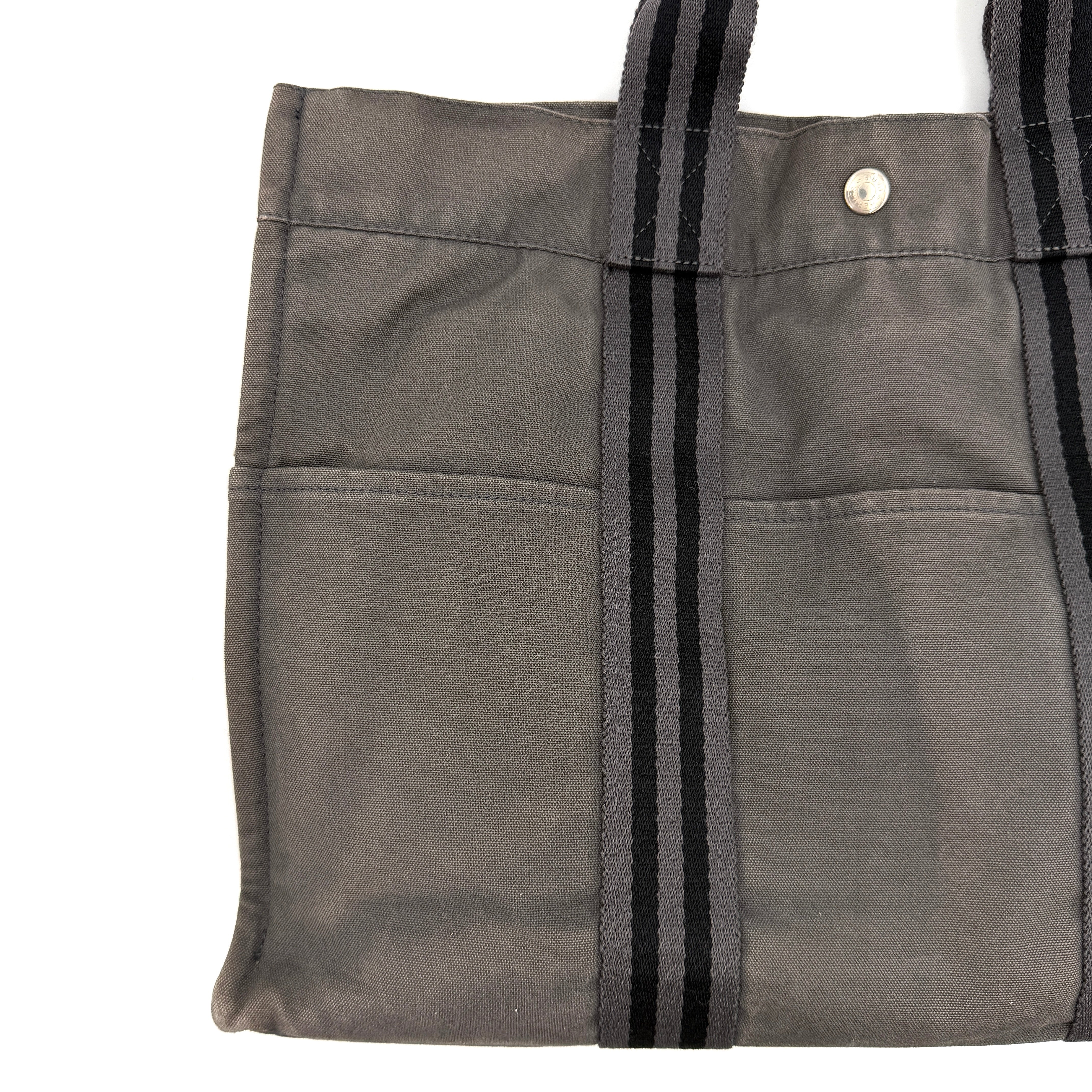 Hermès Fourre Tout MM Tote Bag Black/Grey