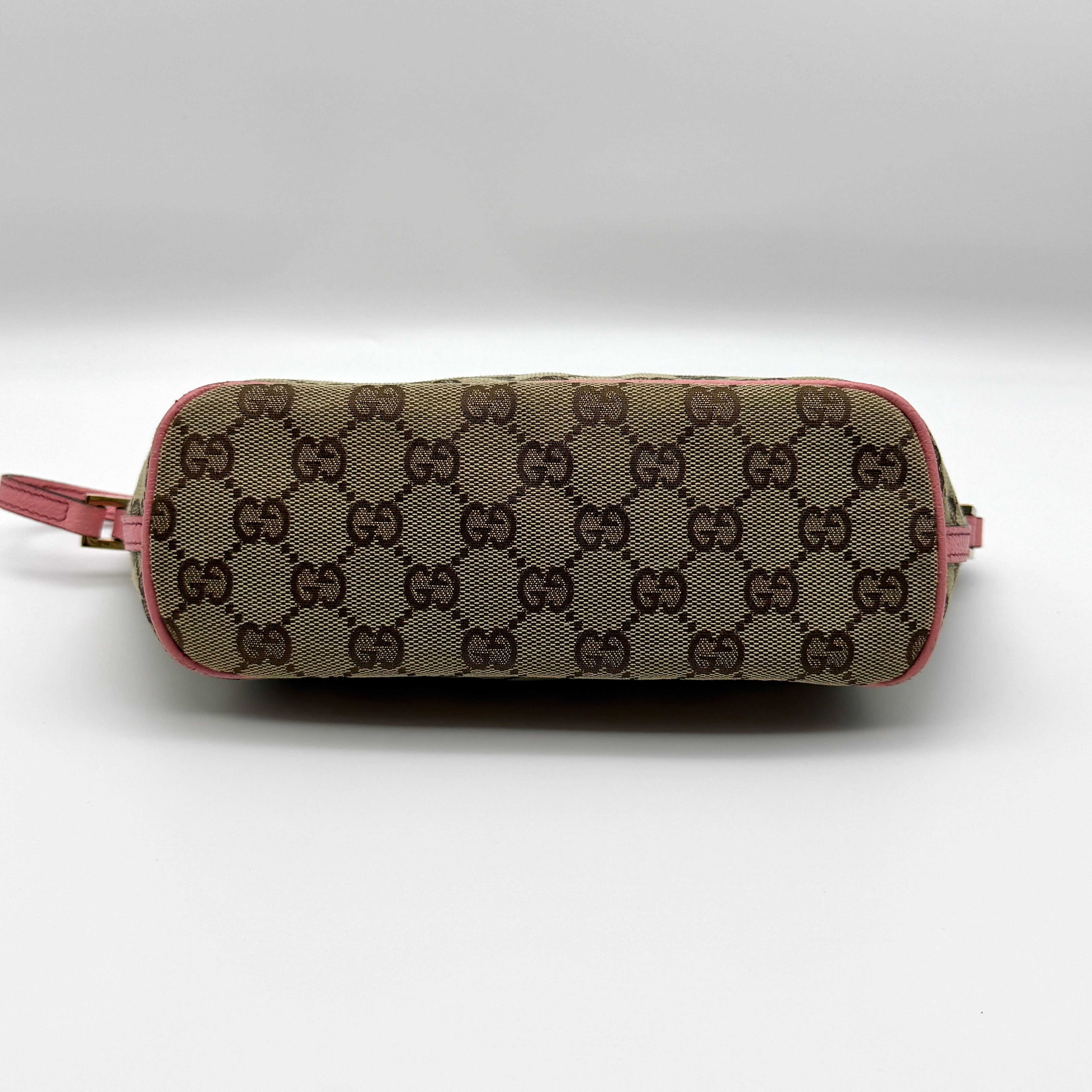 Gucci GG Monogram Pochette Boat Shoulder Bag Beige/Pink