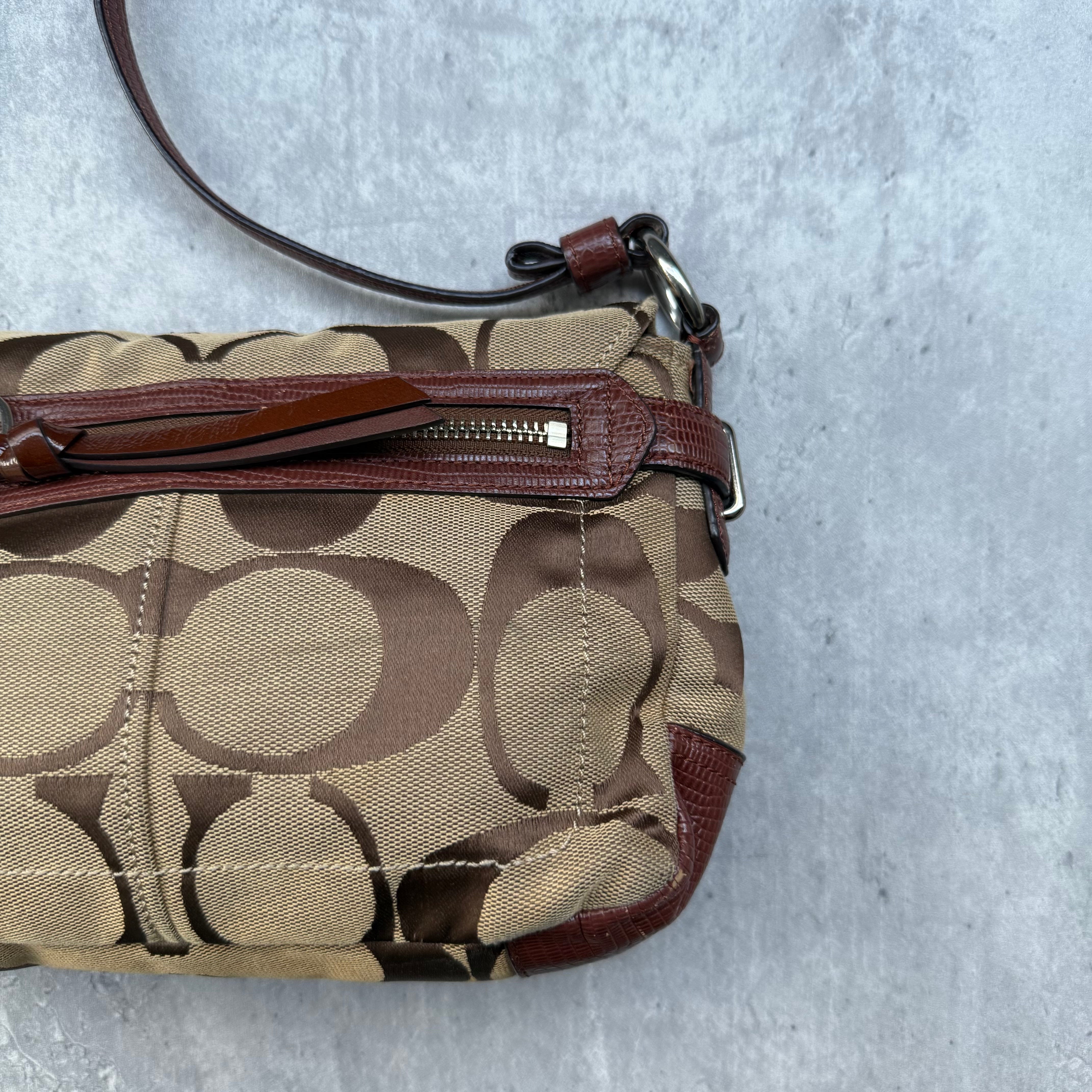 Coach Signature Chelsea Flap Crossbody Bag Beige