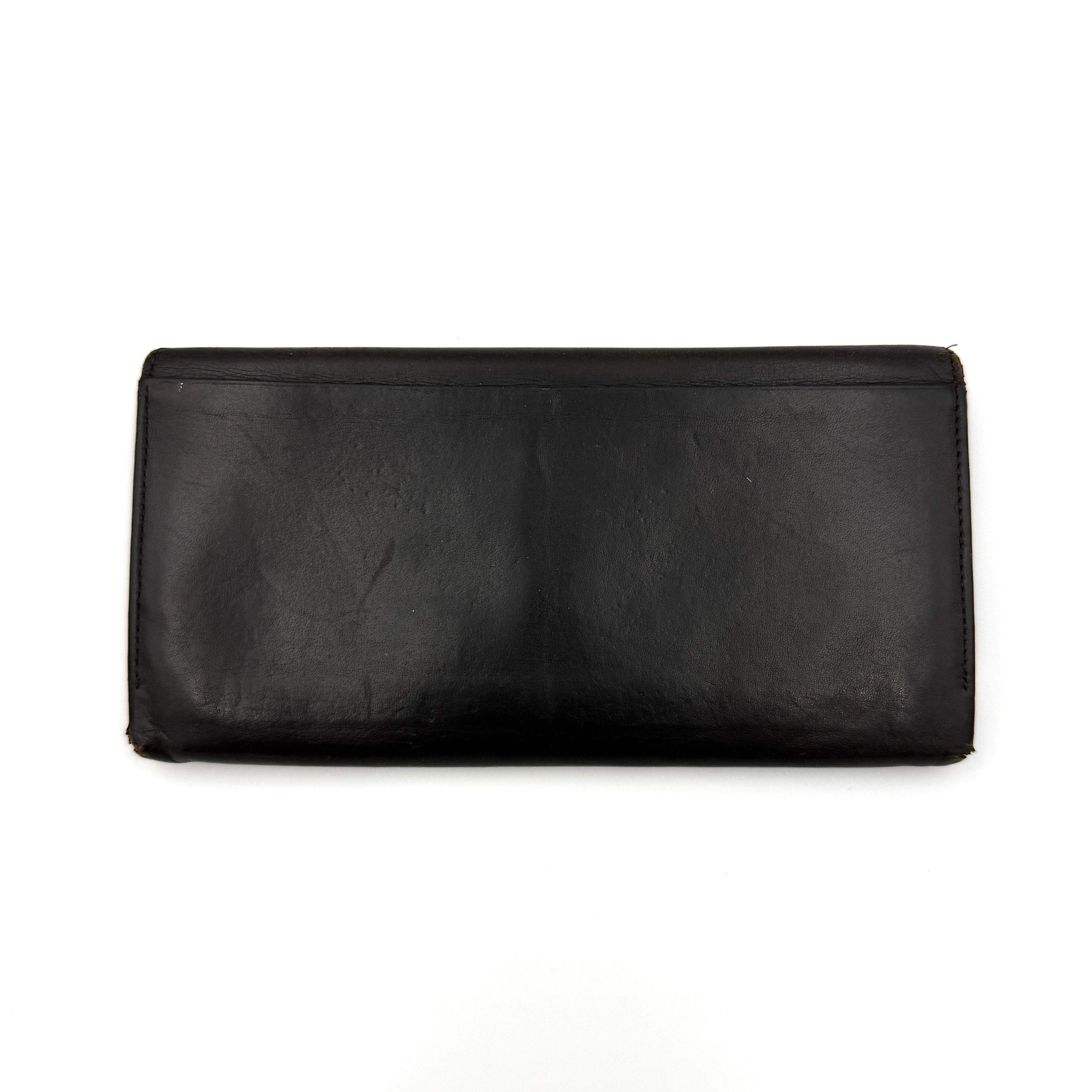 Saint Laurent YSL Paris SLP Long Wallet Black