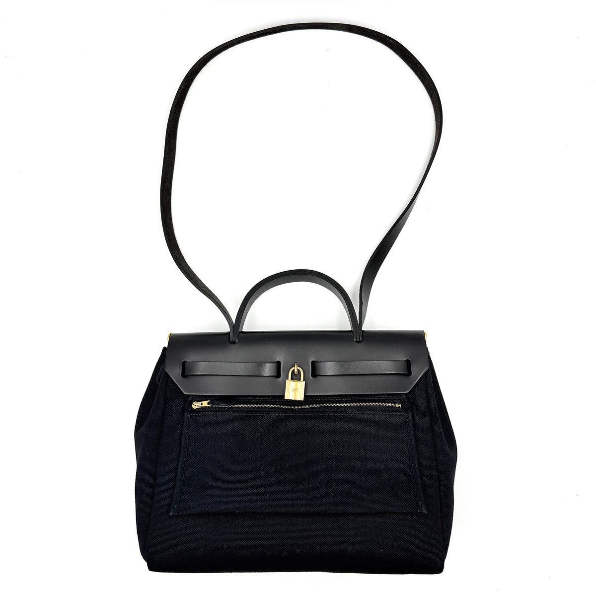 Hermès 2Way Herbag Zip 31 Handbag Black Noir