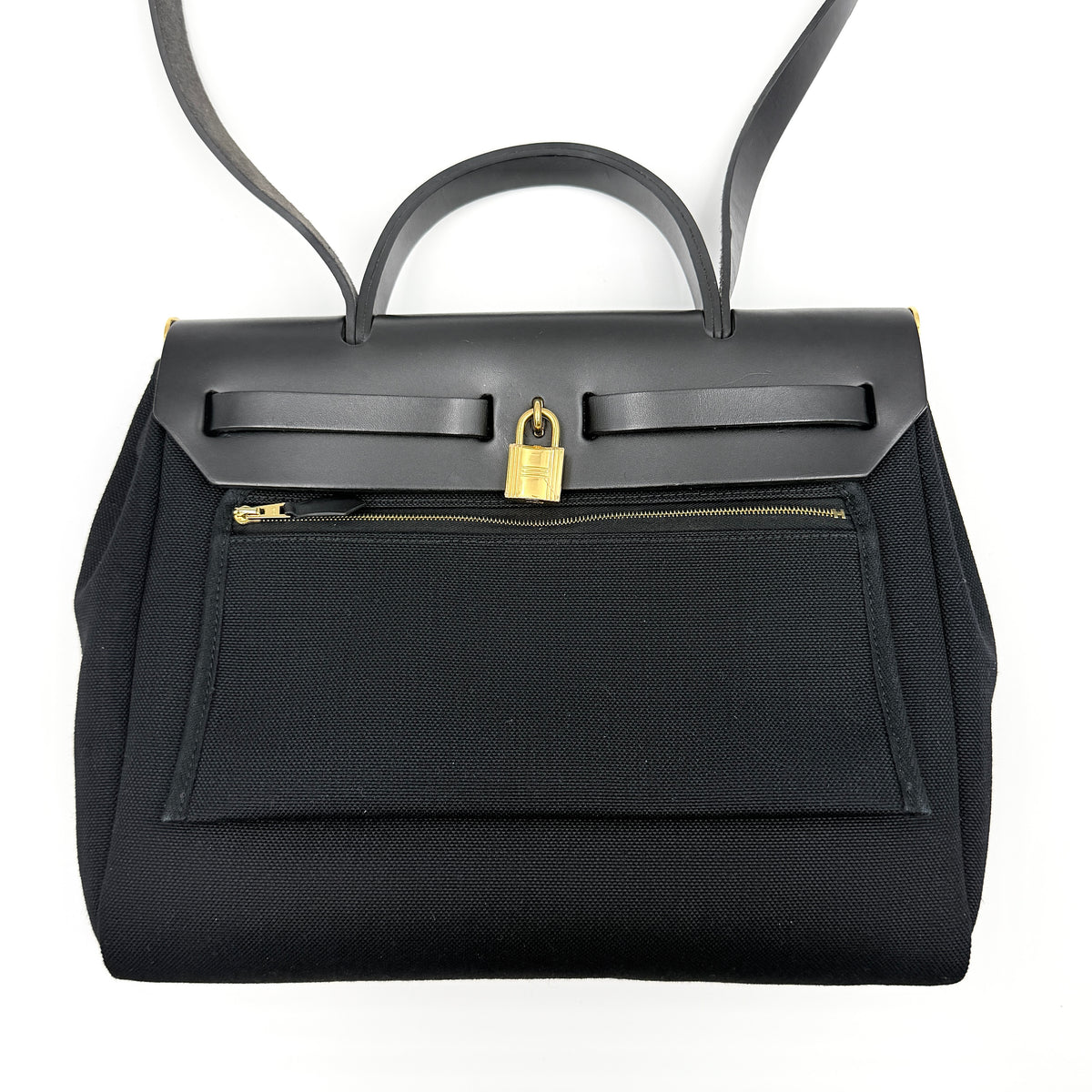 Hermès 2Way Herbag Zip 31 Handbag Black Noir