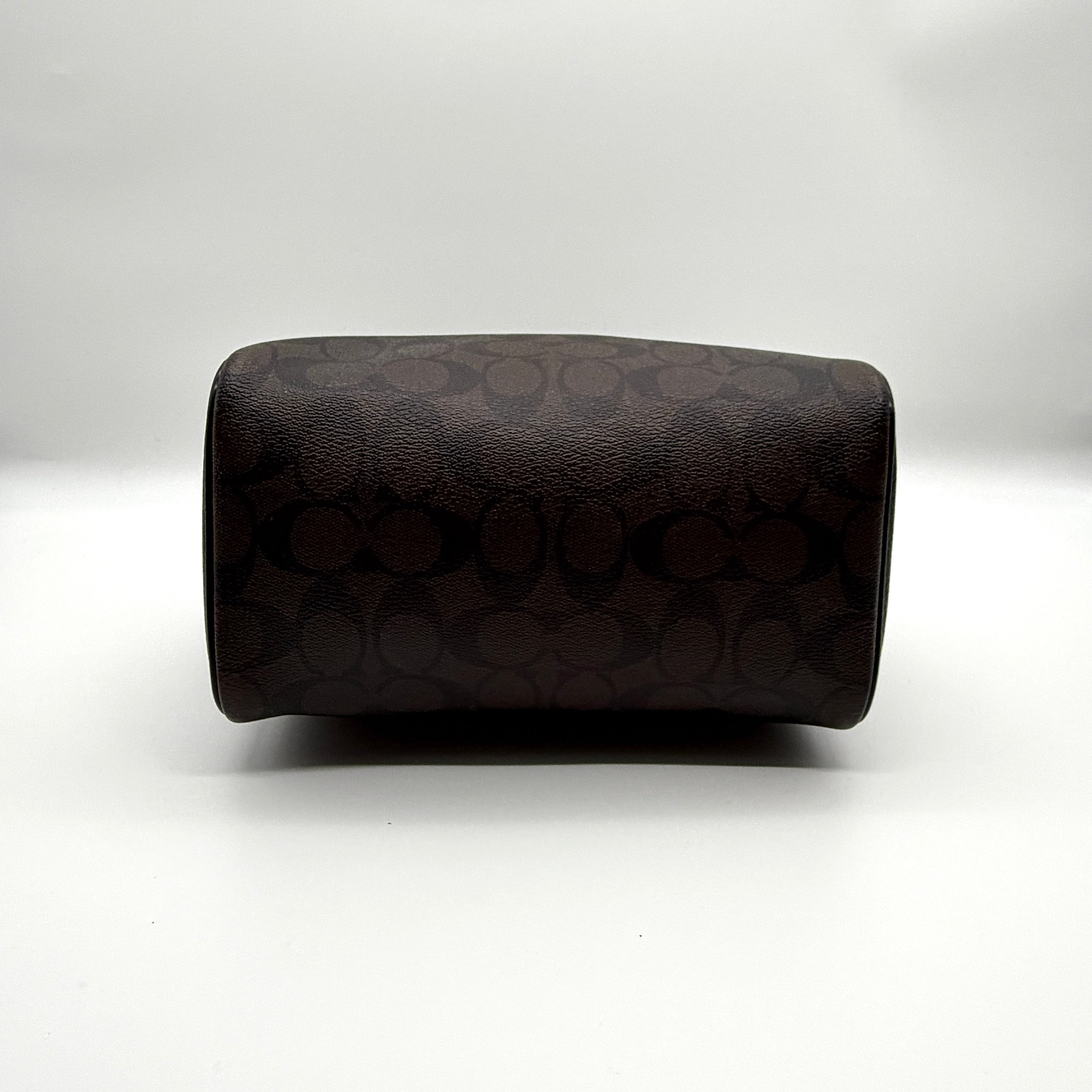 Coach 2Way Signature PVC Mini Bennet Boston Bag Brown/Black