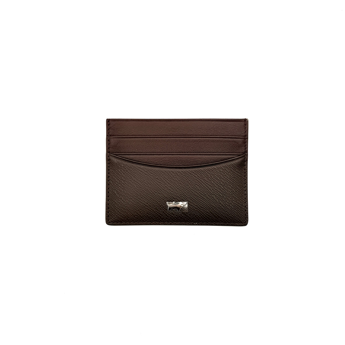 Braun Büffel Leather Card Holder Brown