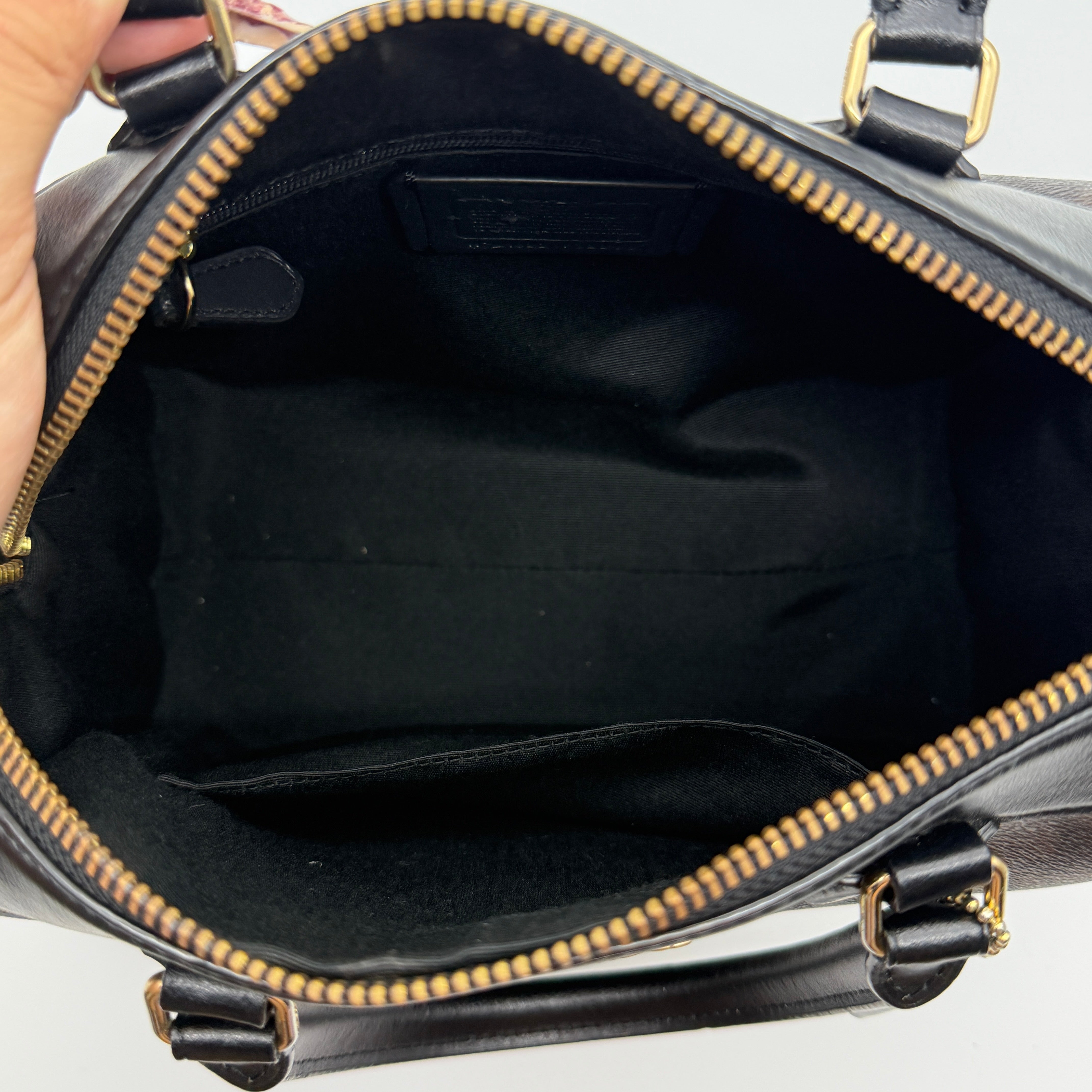 Coach 2Way Signature PVC Mini Bennet Boston Bag Brown/Black