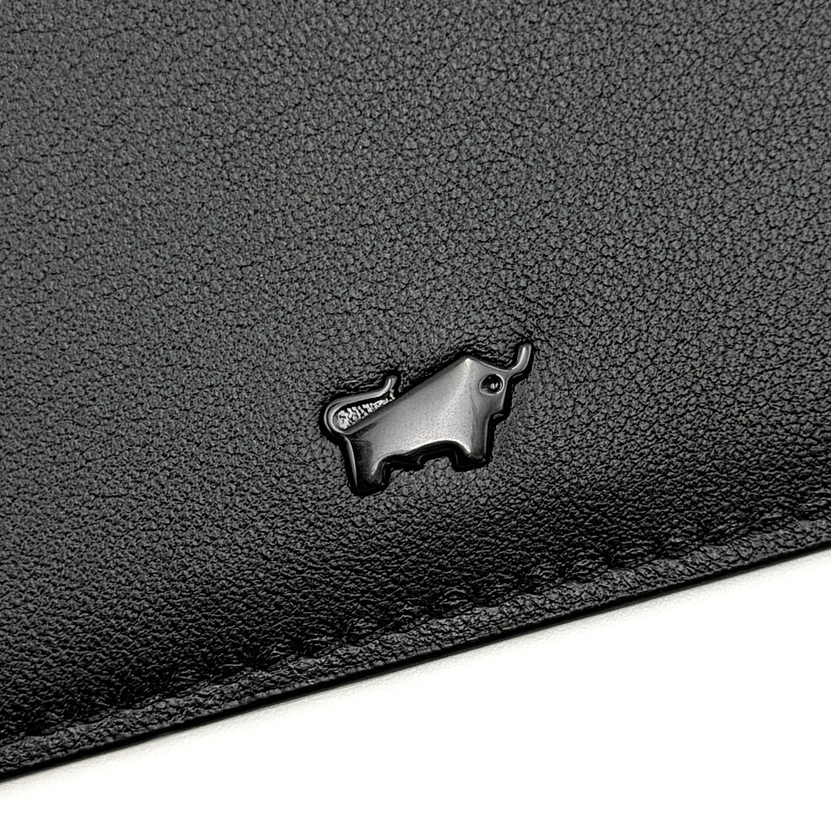 Braun Büffel Leather Card Holder Black