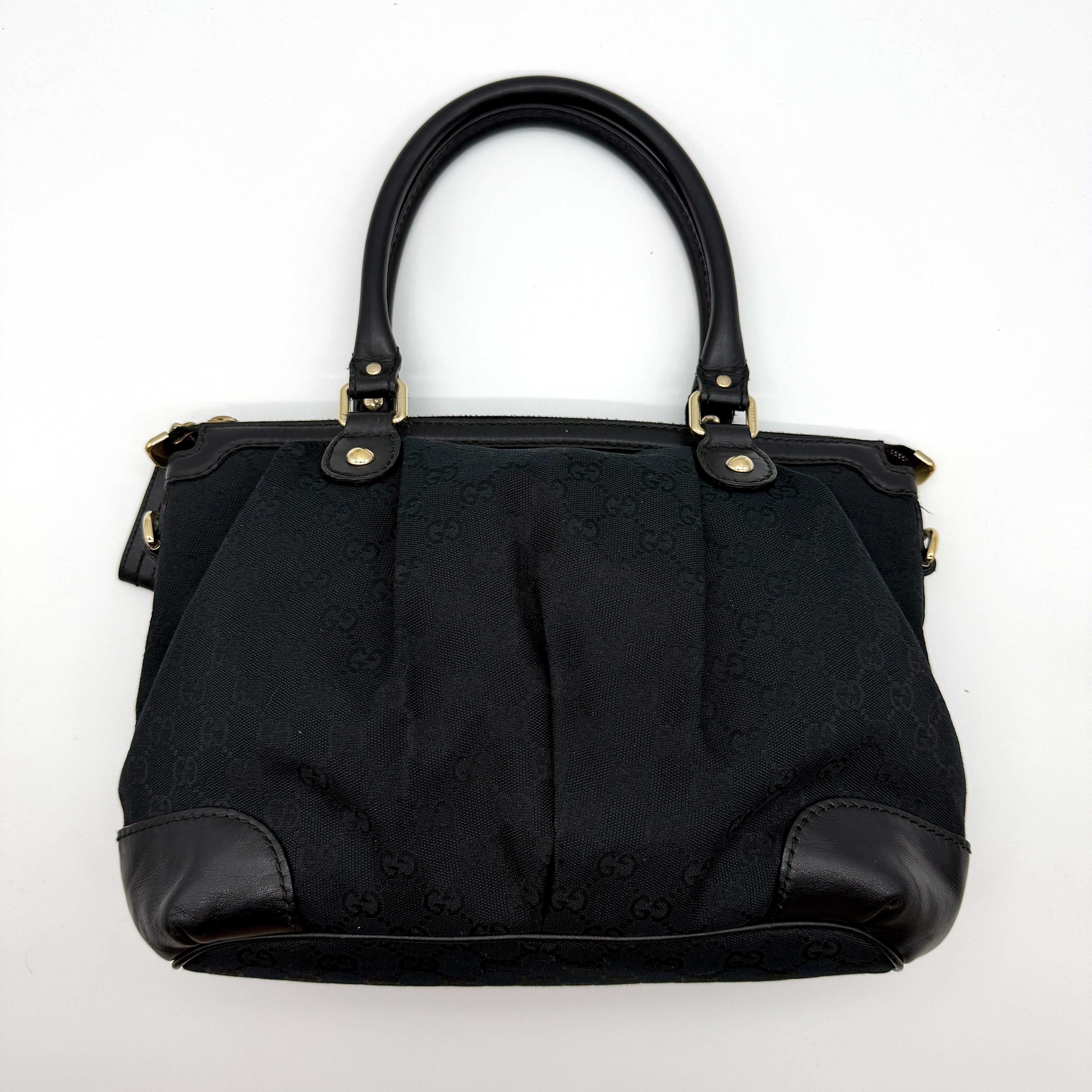 Gucci GG Monogram Shoulder Bag Black