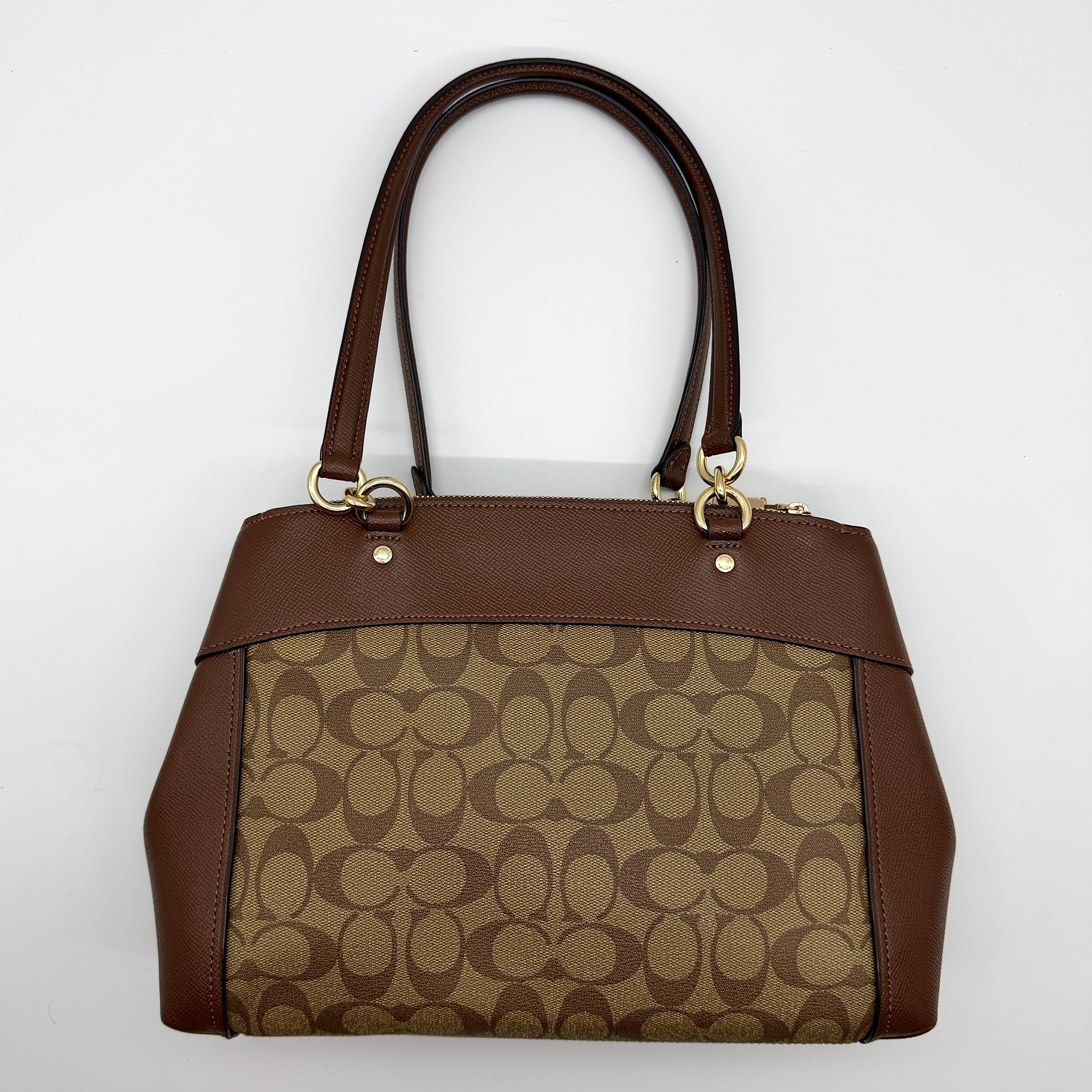 Coach Brooke Carryall Shoulder Bag Beige/Brown