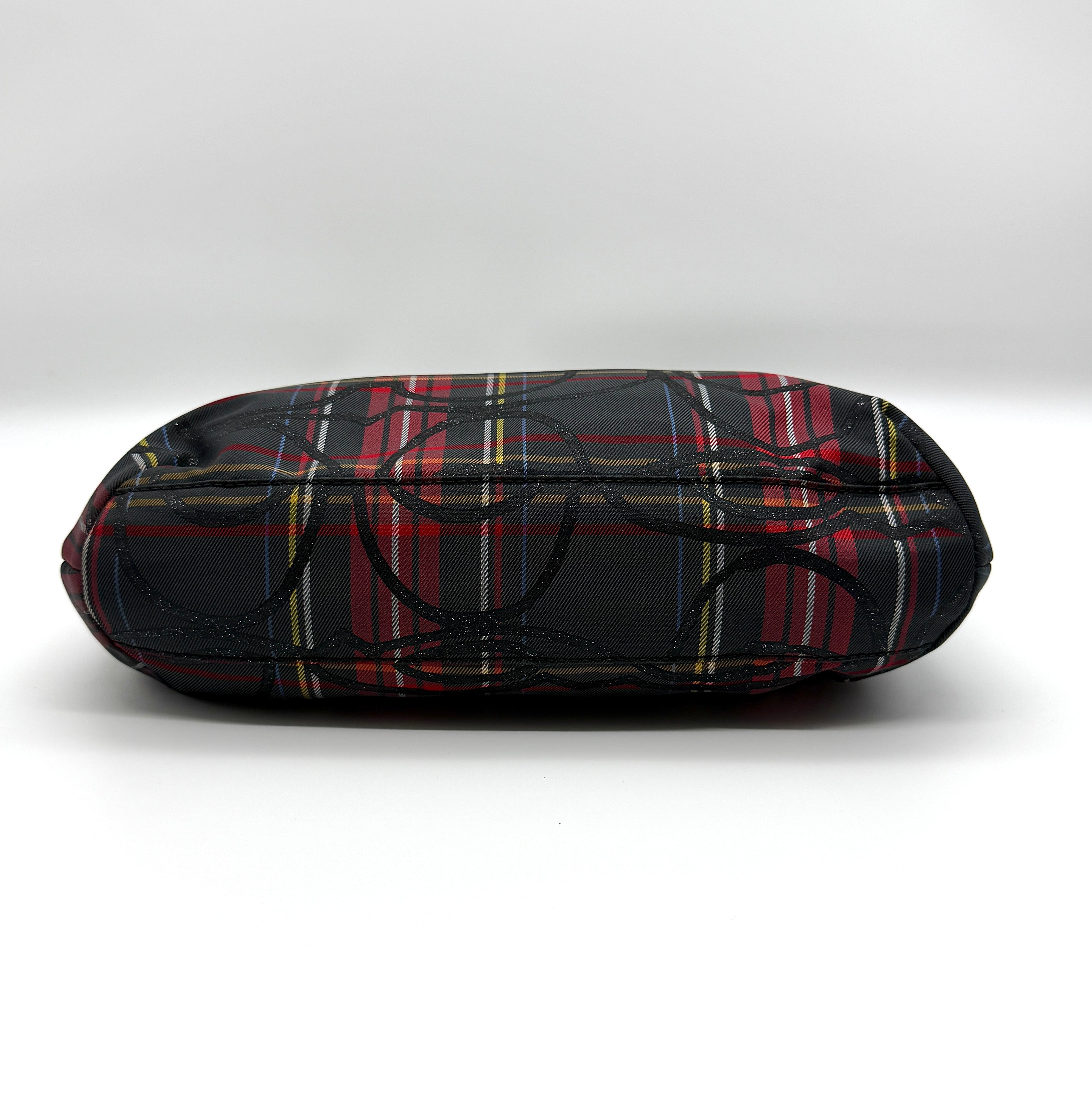 Coach 2Way Signature Poppy Tartan Shoulder Bag Multi