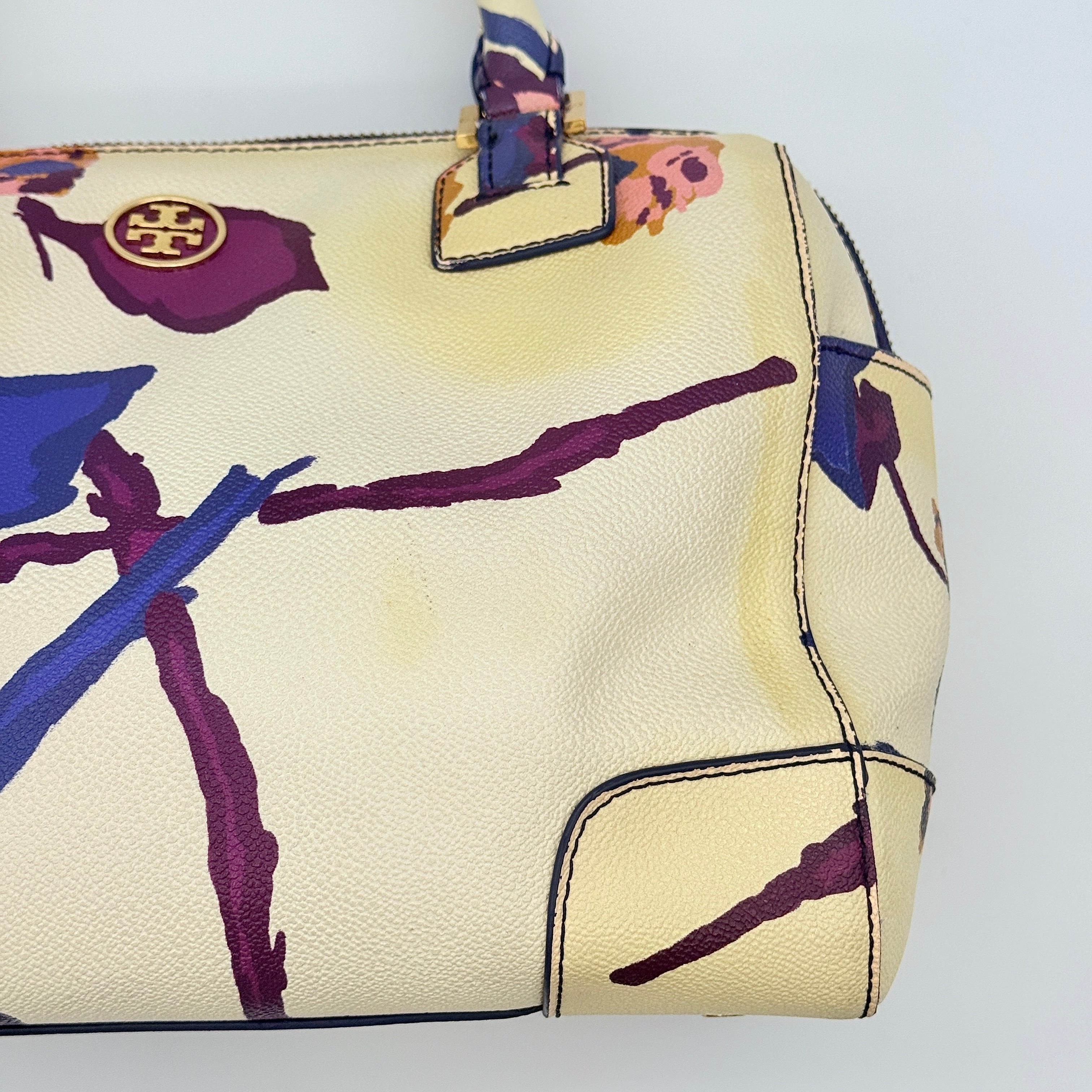 Tory Burch 2Way Robinson Middy Satchel Handbag Multi