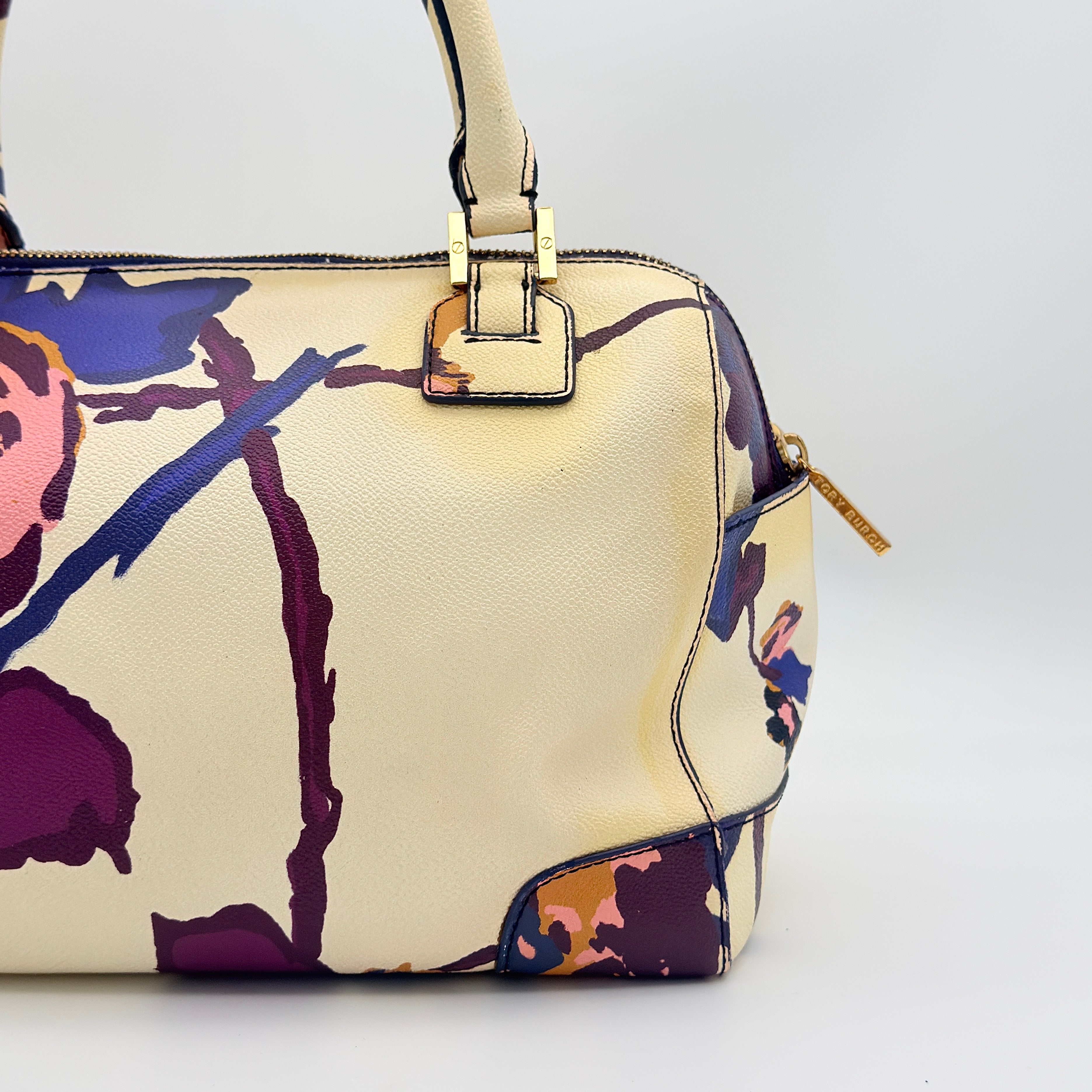 Tory Burch 2Way Robinson Middy Satchel Handbag Multi