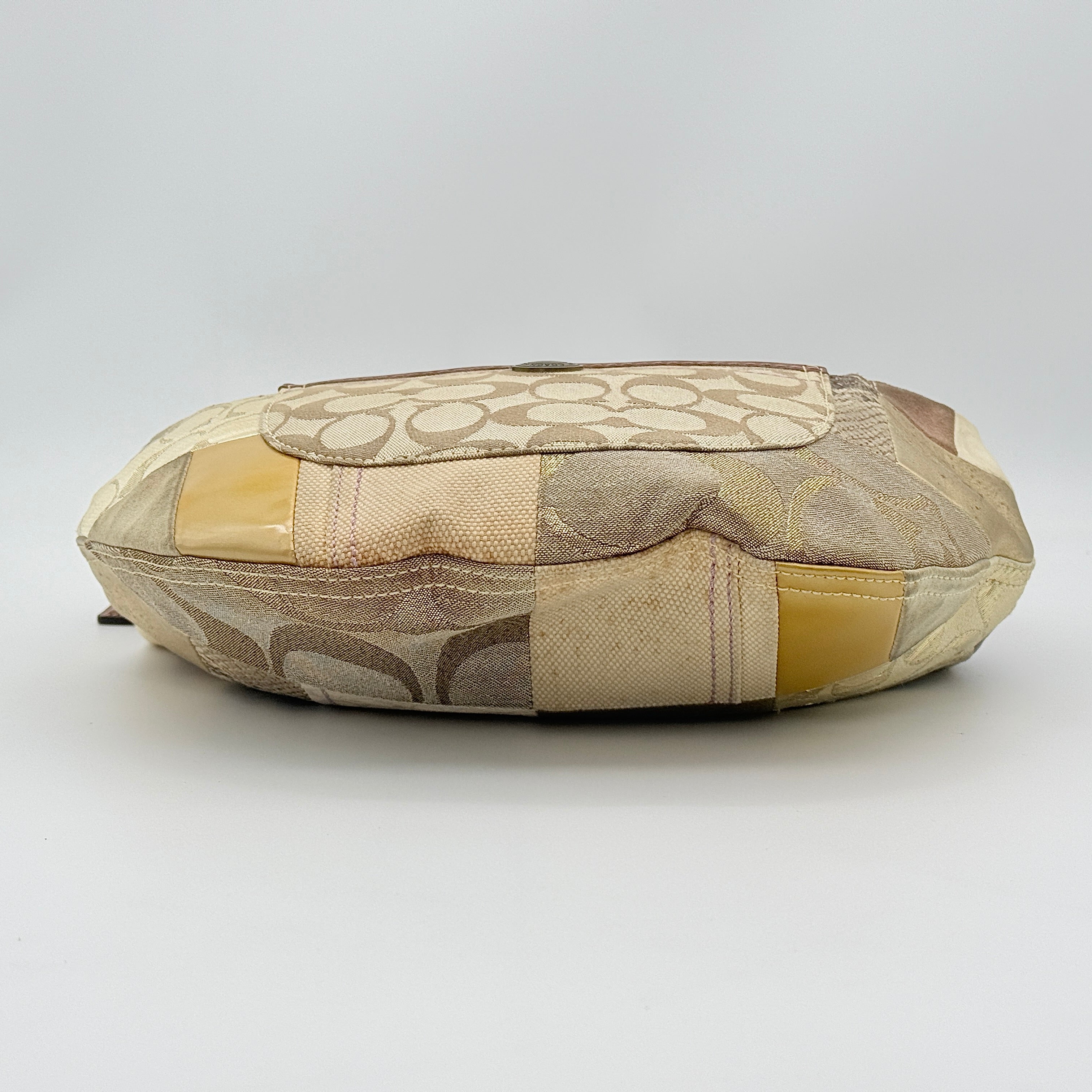 Coach Y2K Patchwork Hobo Boho Shoulder Bag Multicolor