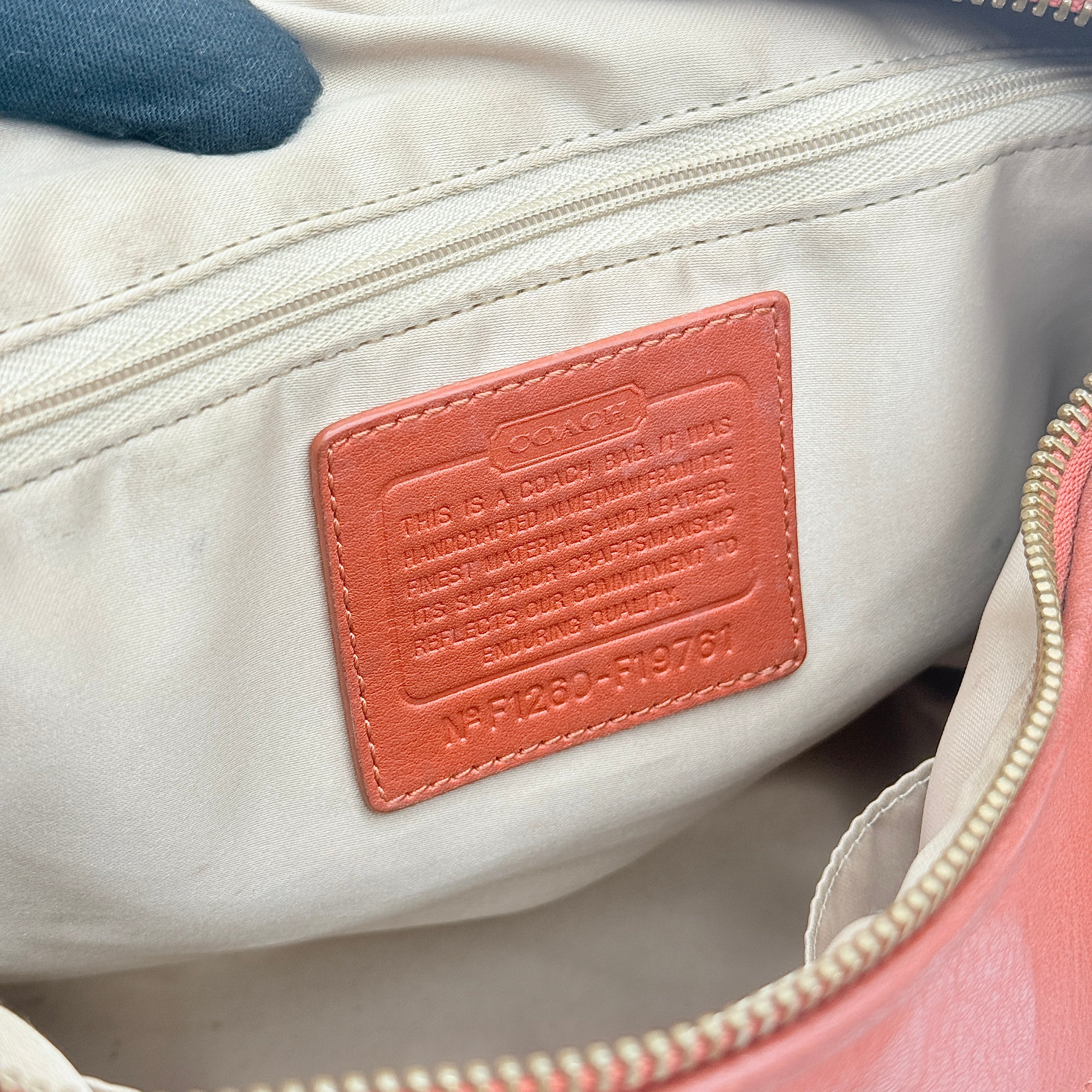 Coach Ashley Hobo Shoulder Bag Burnt Orange