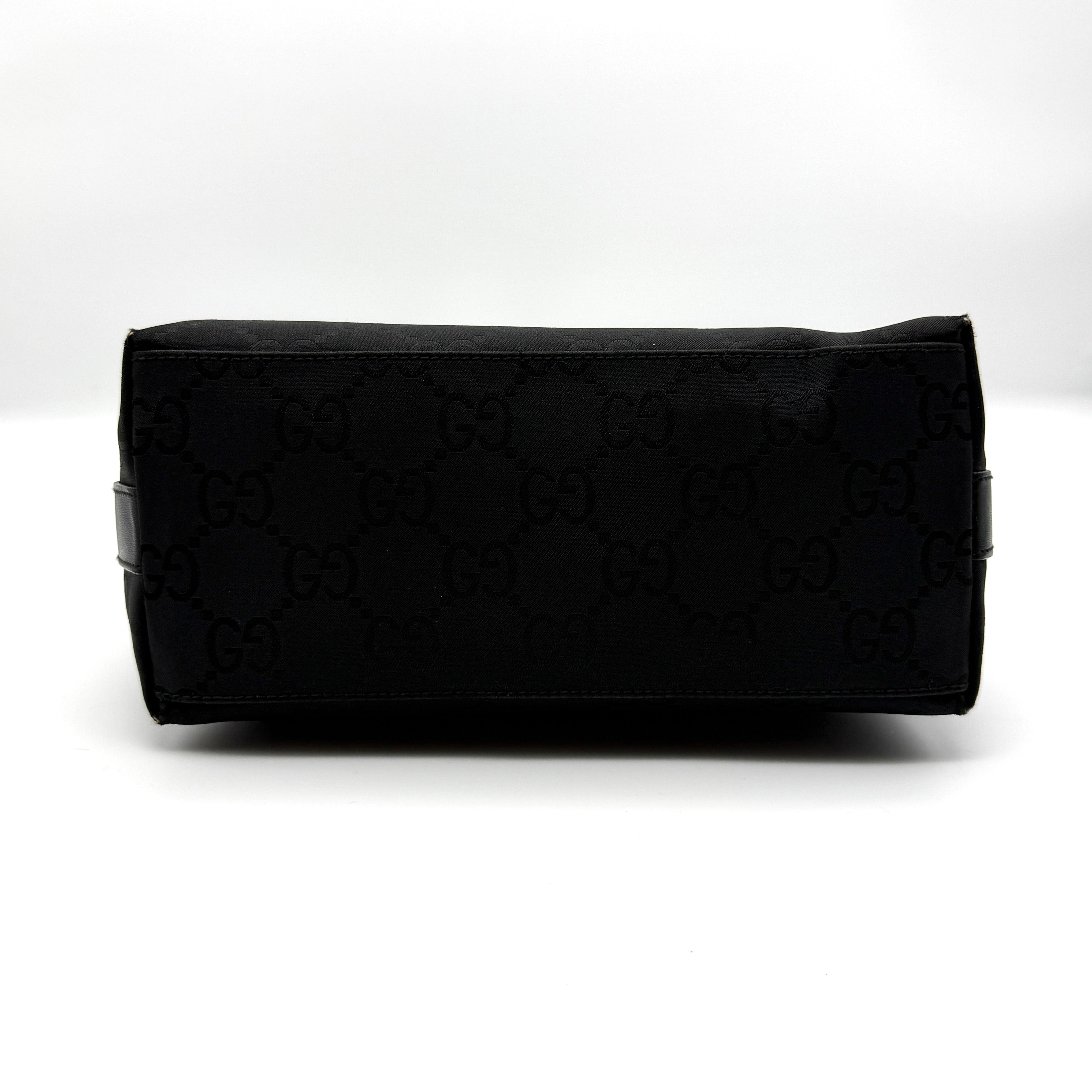 Gucci GG Monogram Nylon Shoulder Bag Black