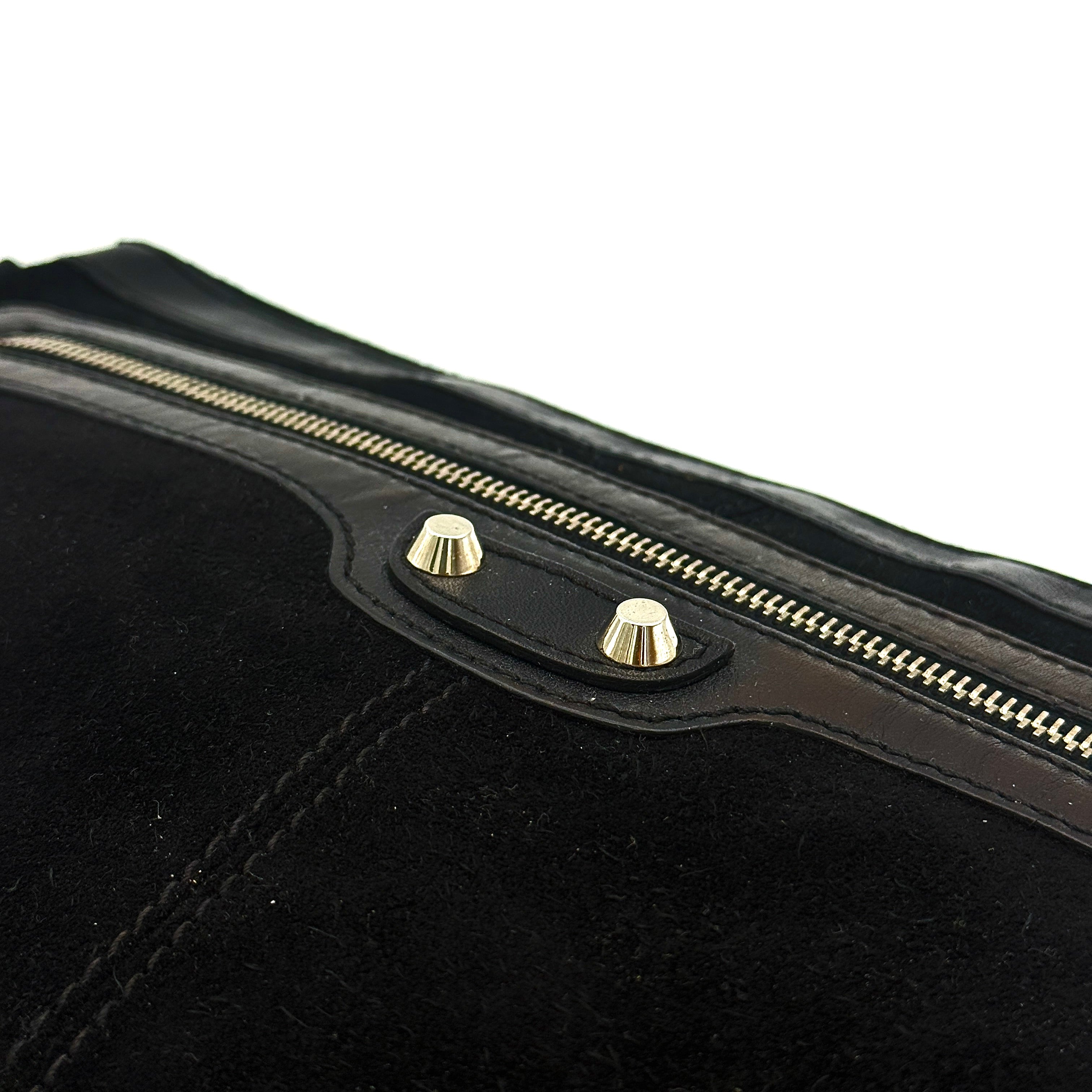 Balenciaga City Clip Clutch Bag Black