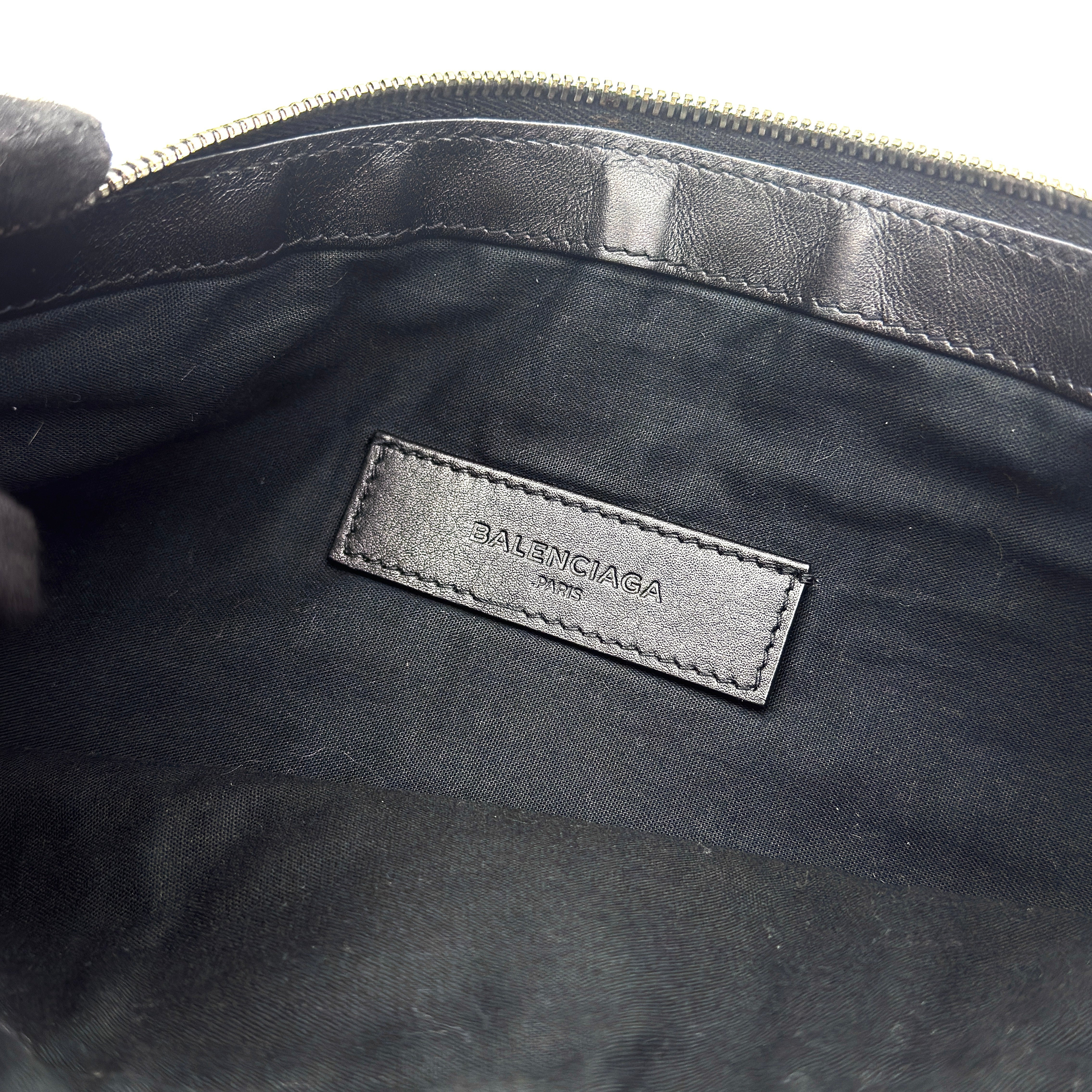Balenciaga City Clip Clutch Bag Black