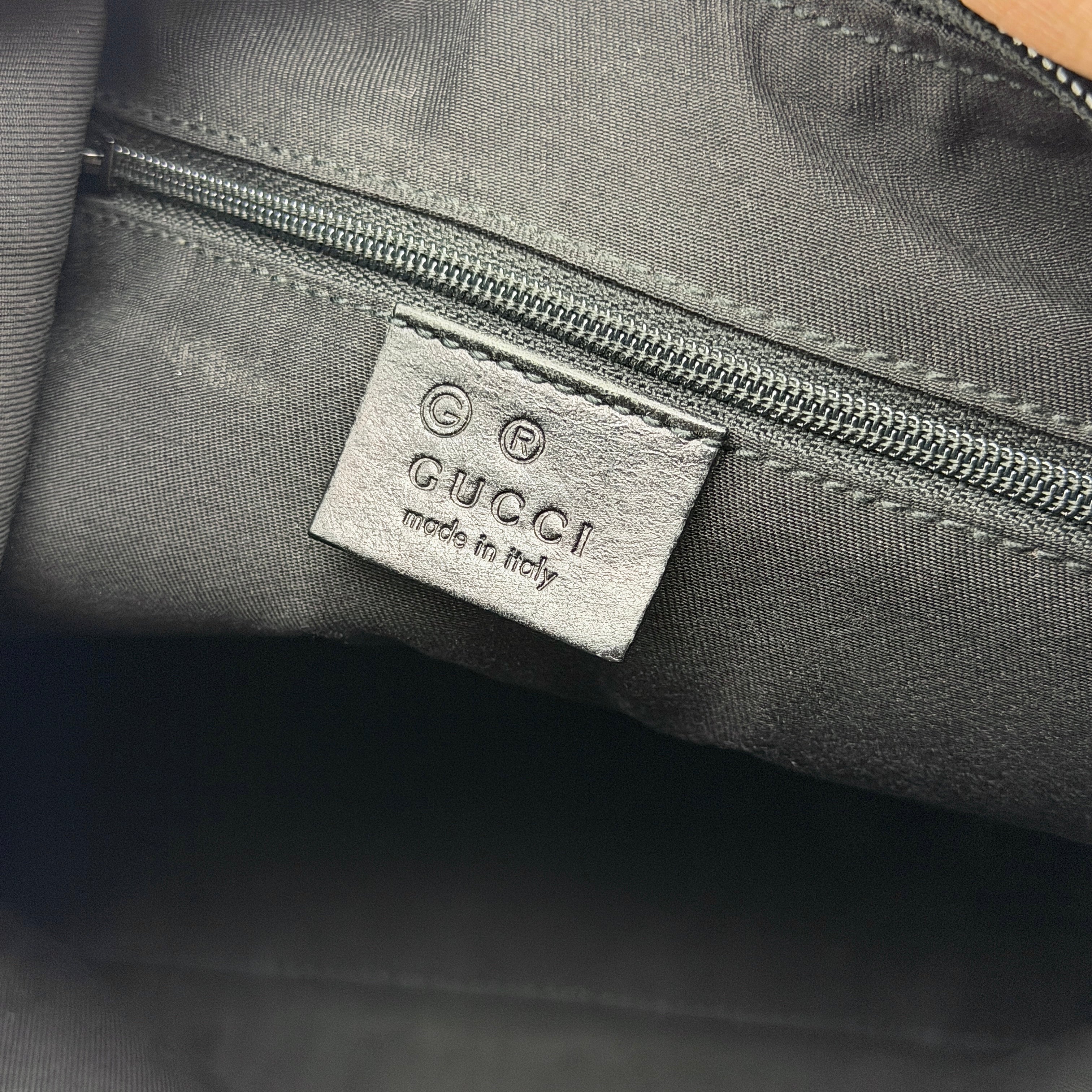 Gucci GG Monogram Nylon Shoulder Bag Black
