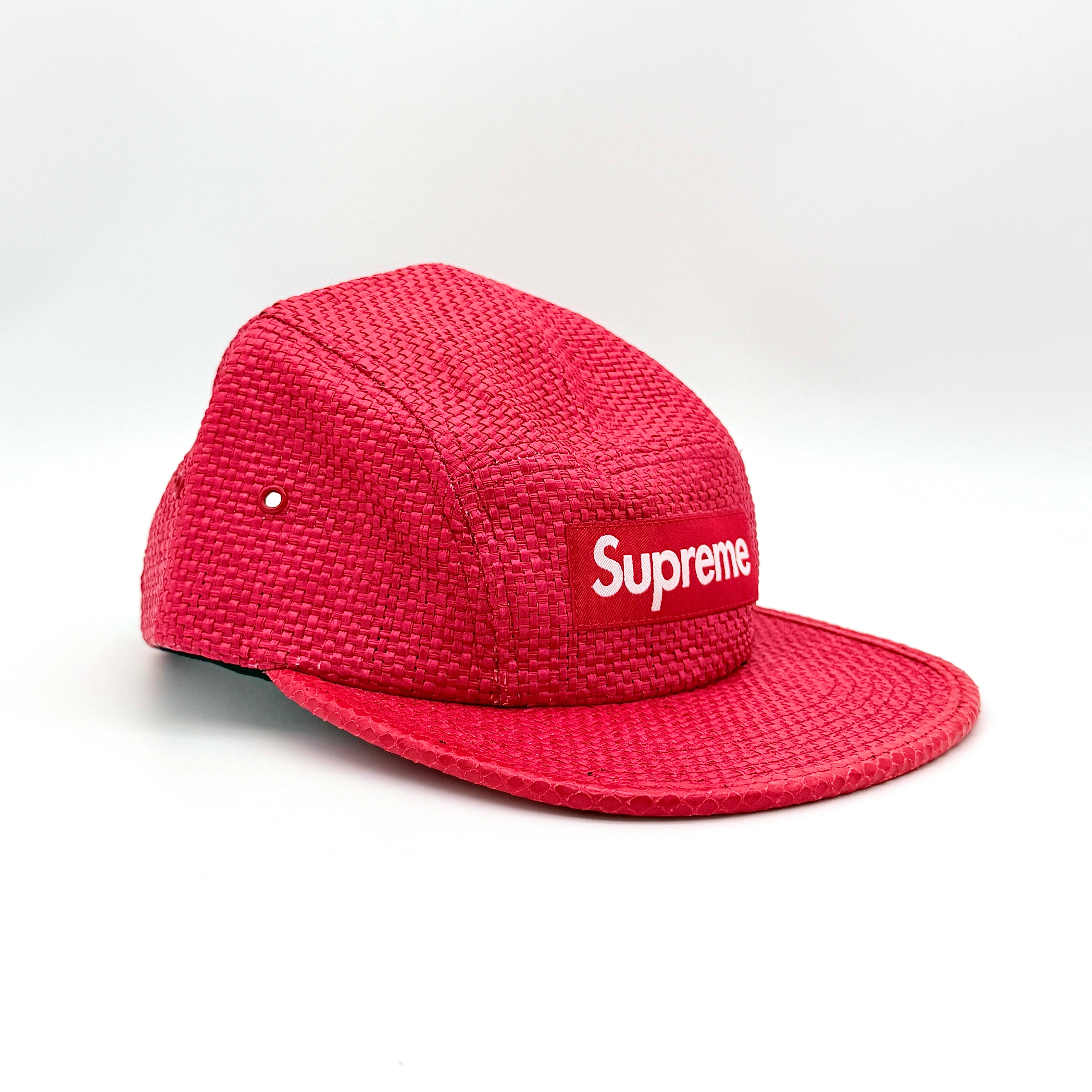 Supreme Raffia Camp Cap Red