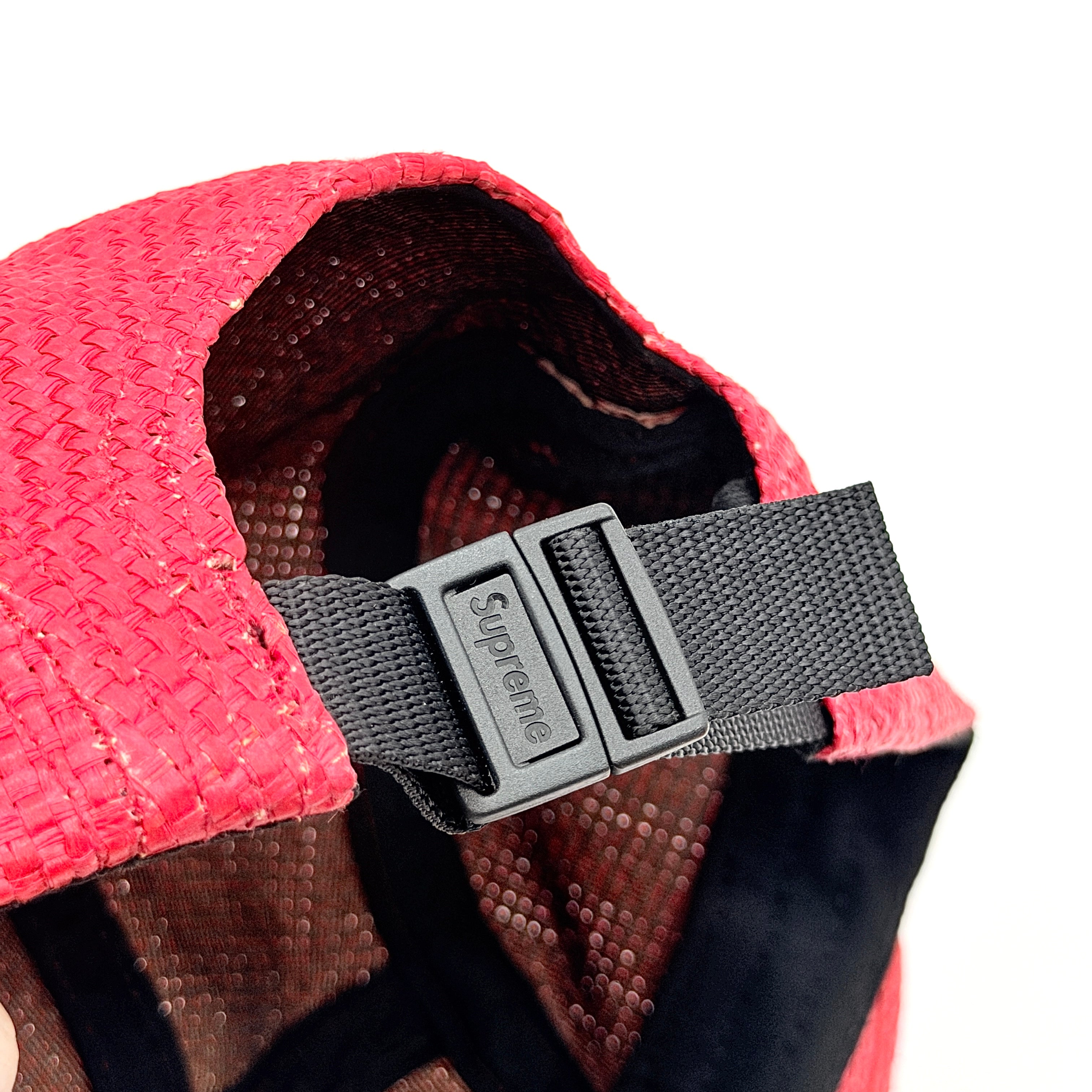 Supreme Raffia Camp Cap Red
