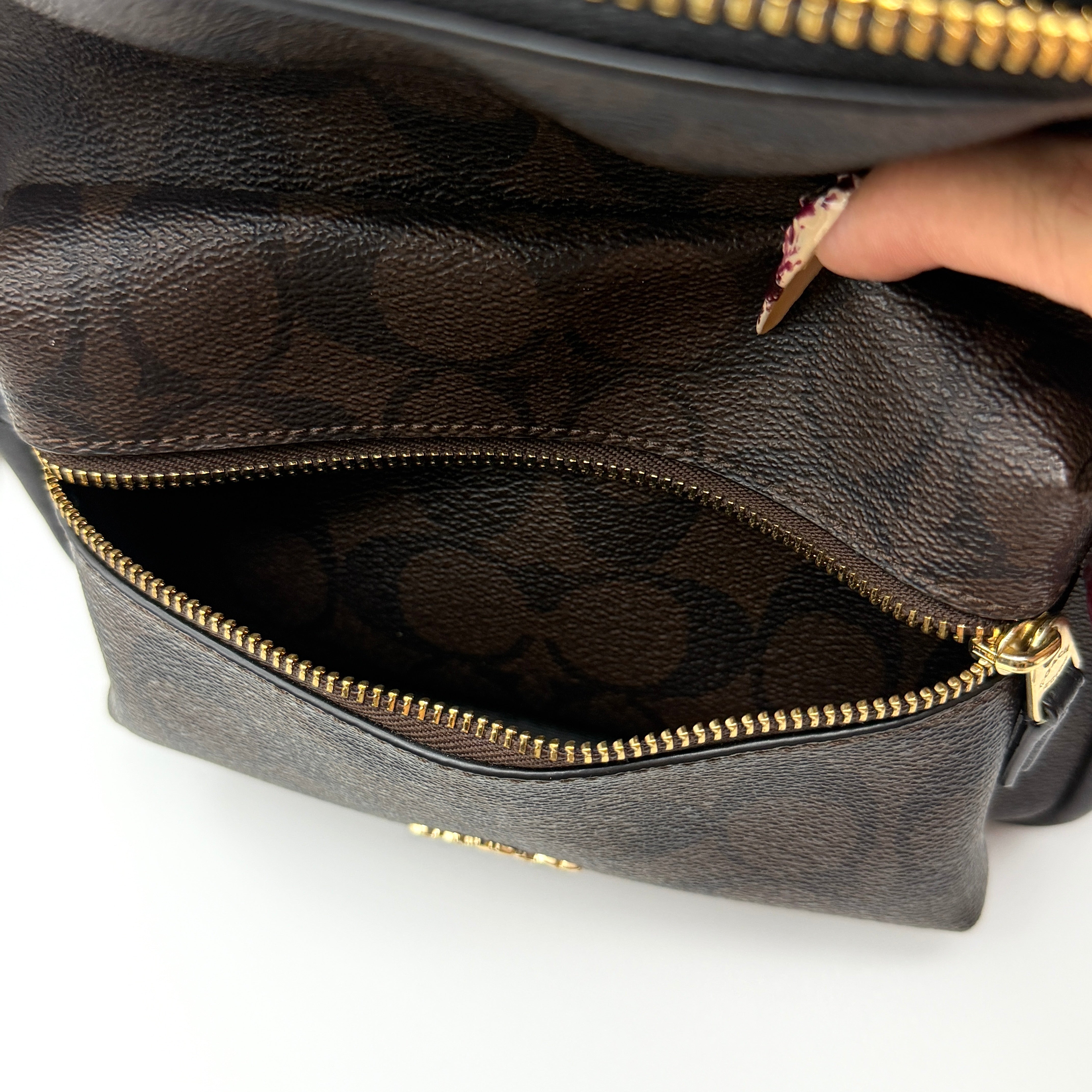 Coach Signature Mini Charlie Backpack Brown