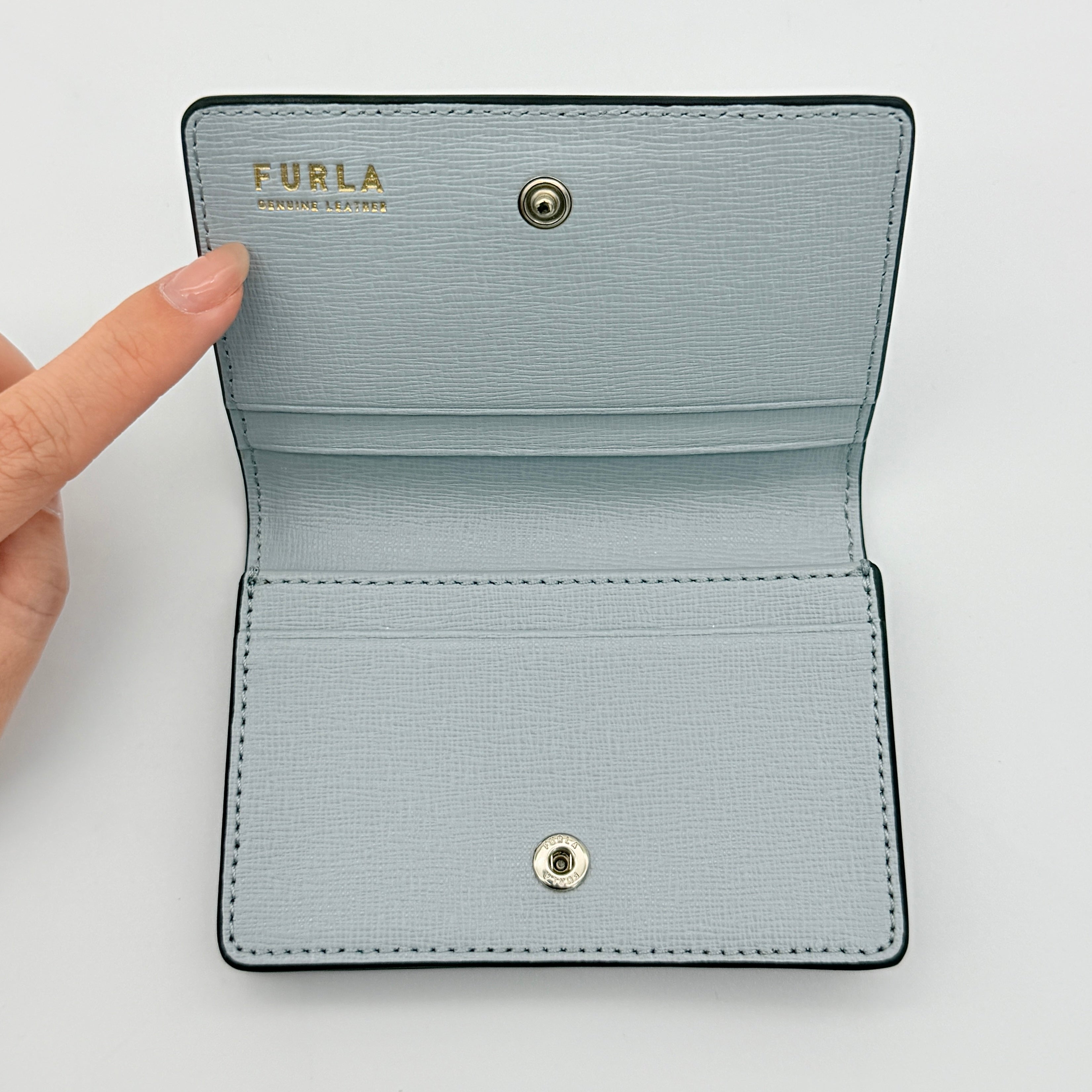 Furla Babylon S Card Case Light Blue
