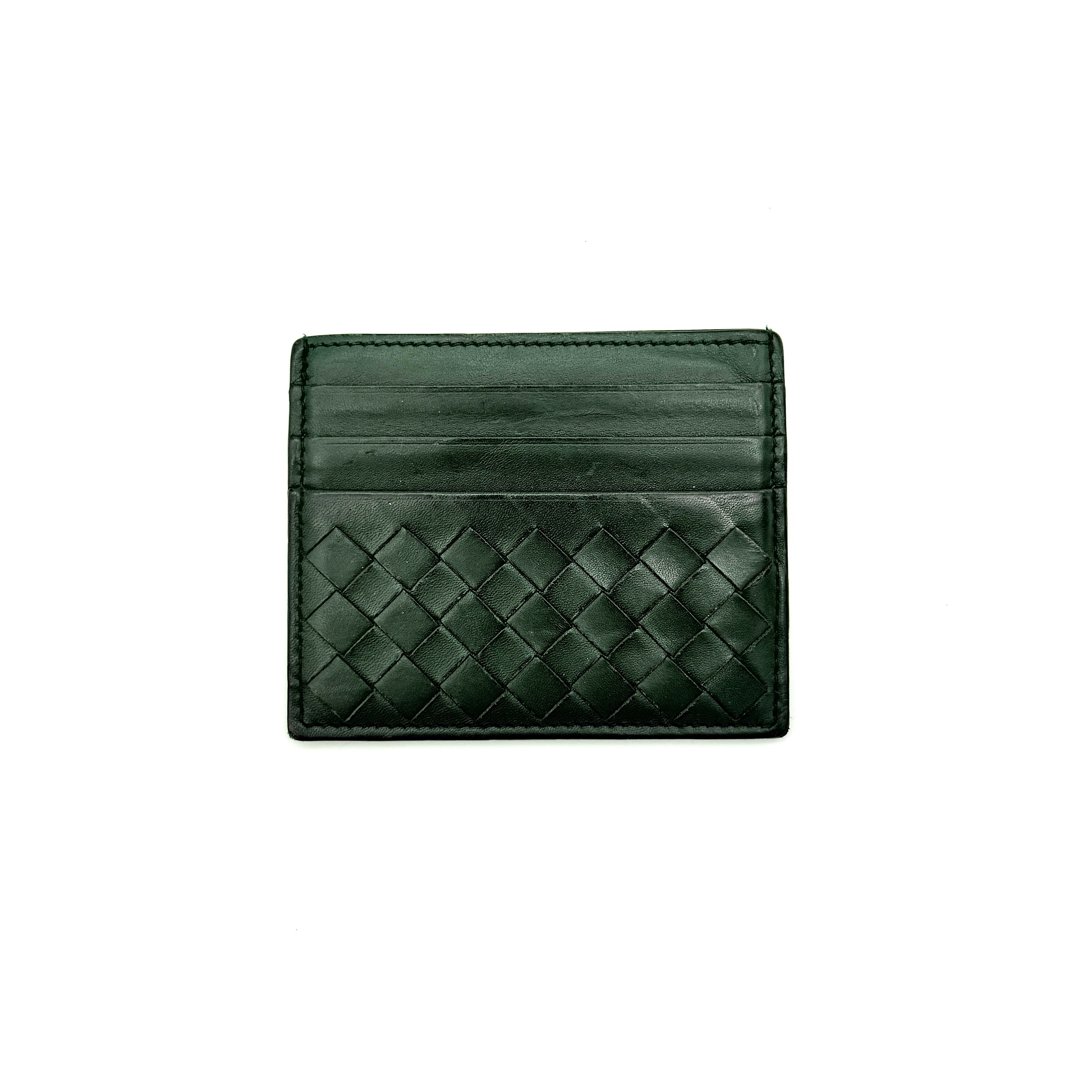 Bottega Veneta Intrecciato Card Holder Green