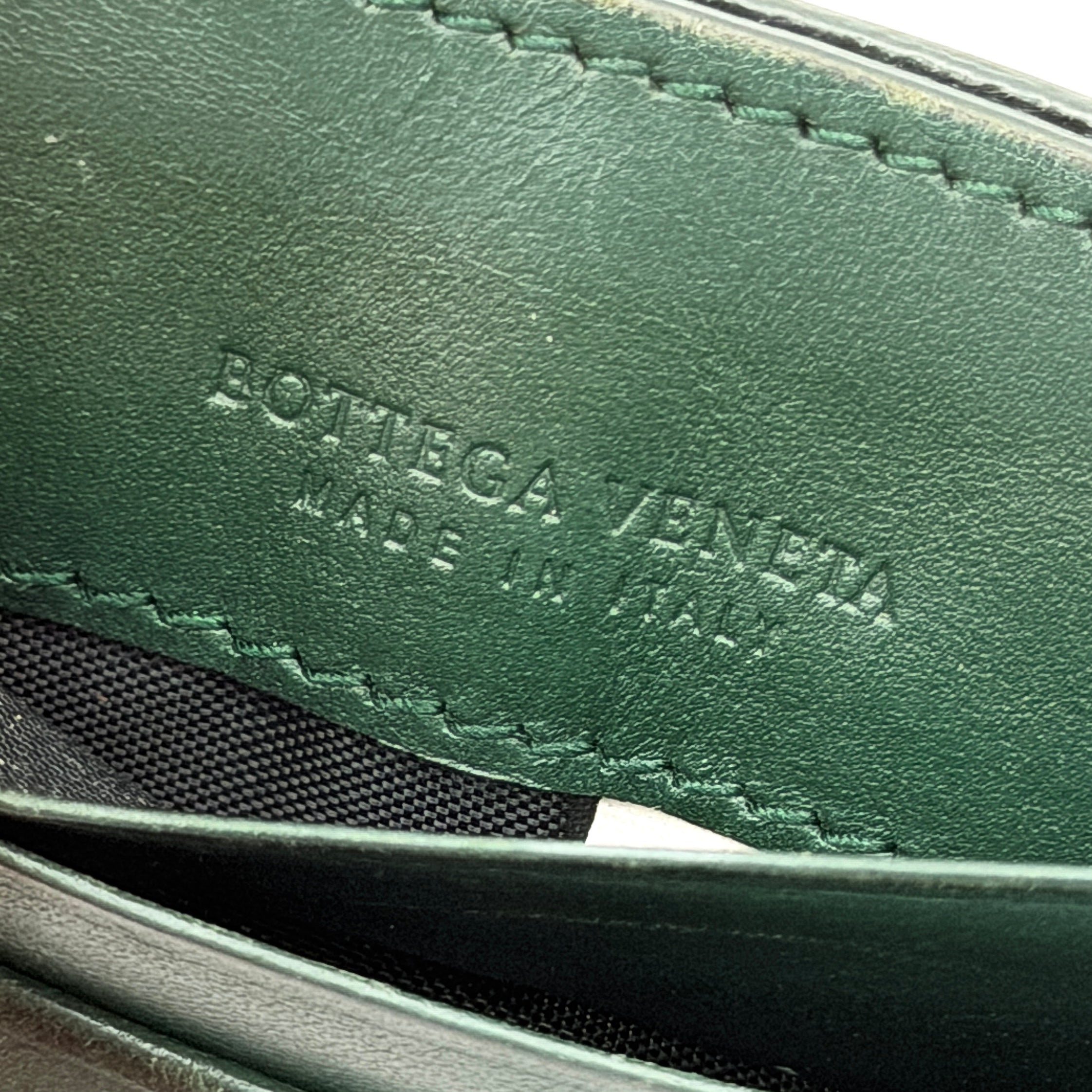Bottega Veneta Intrecciato Card Holder Green
