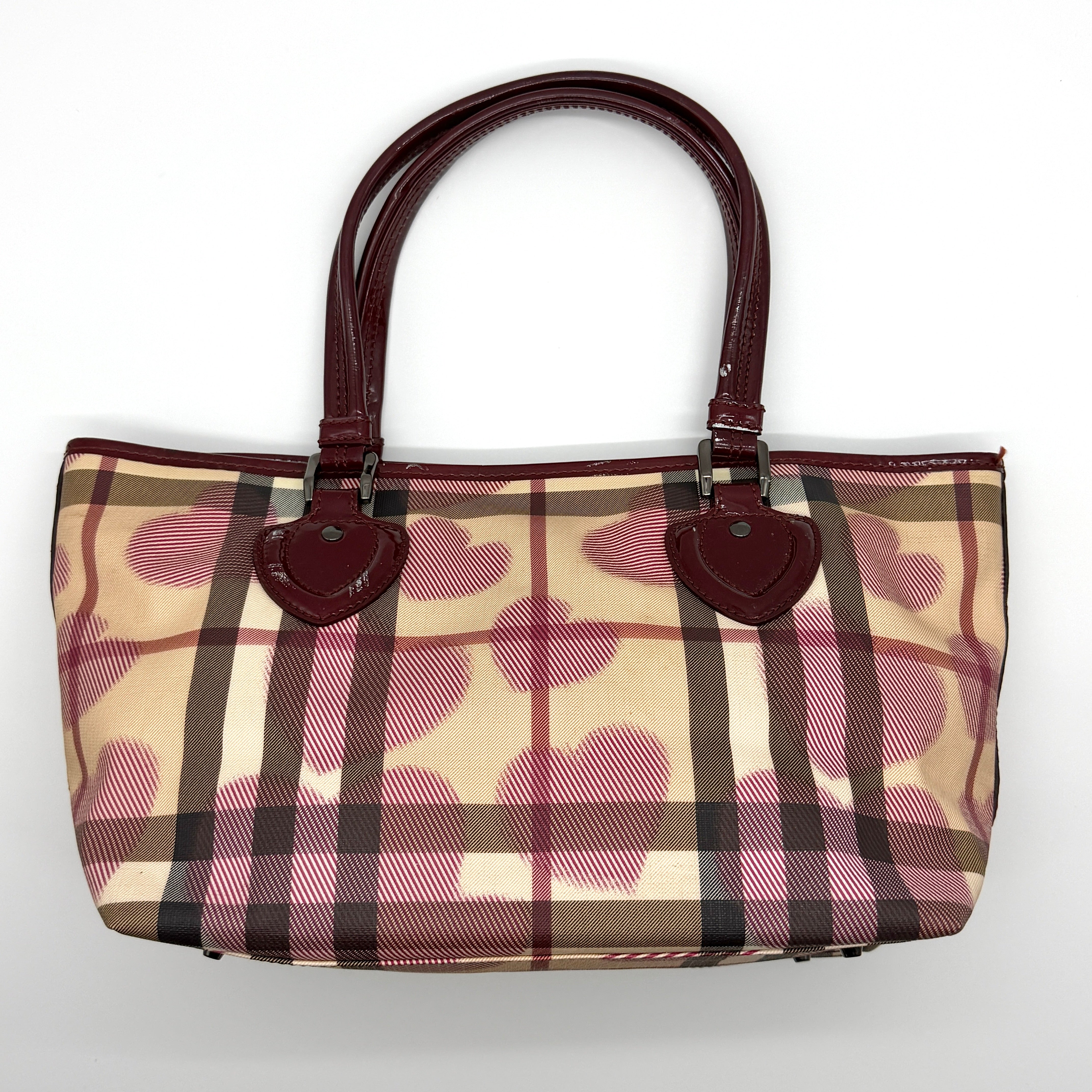 Burberry Nova Check Heart Shoulder Bag Beige