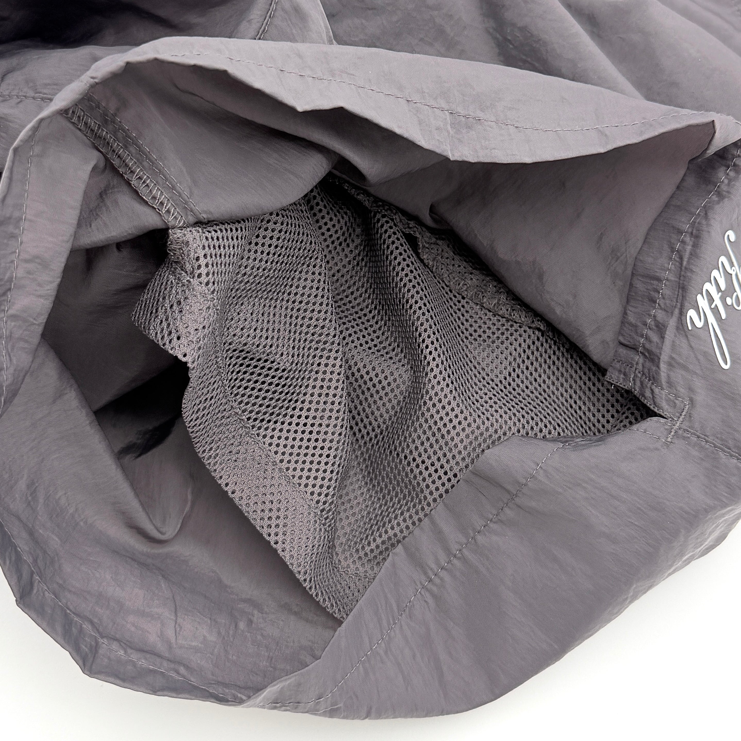 (S) Kith Collins Nylon Active Shorts Grey