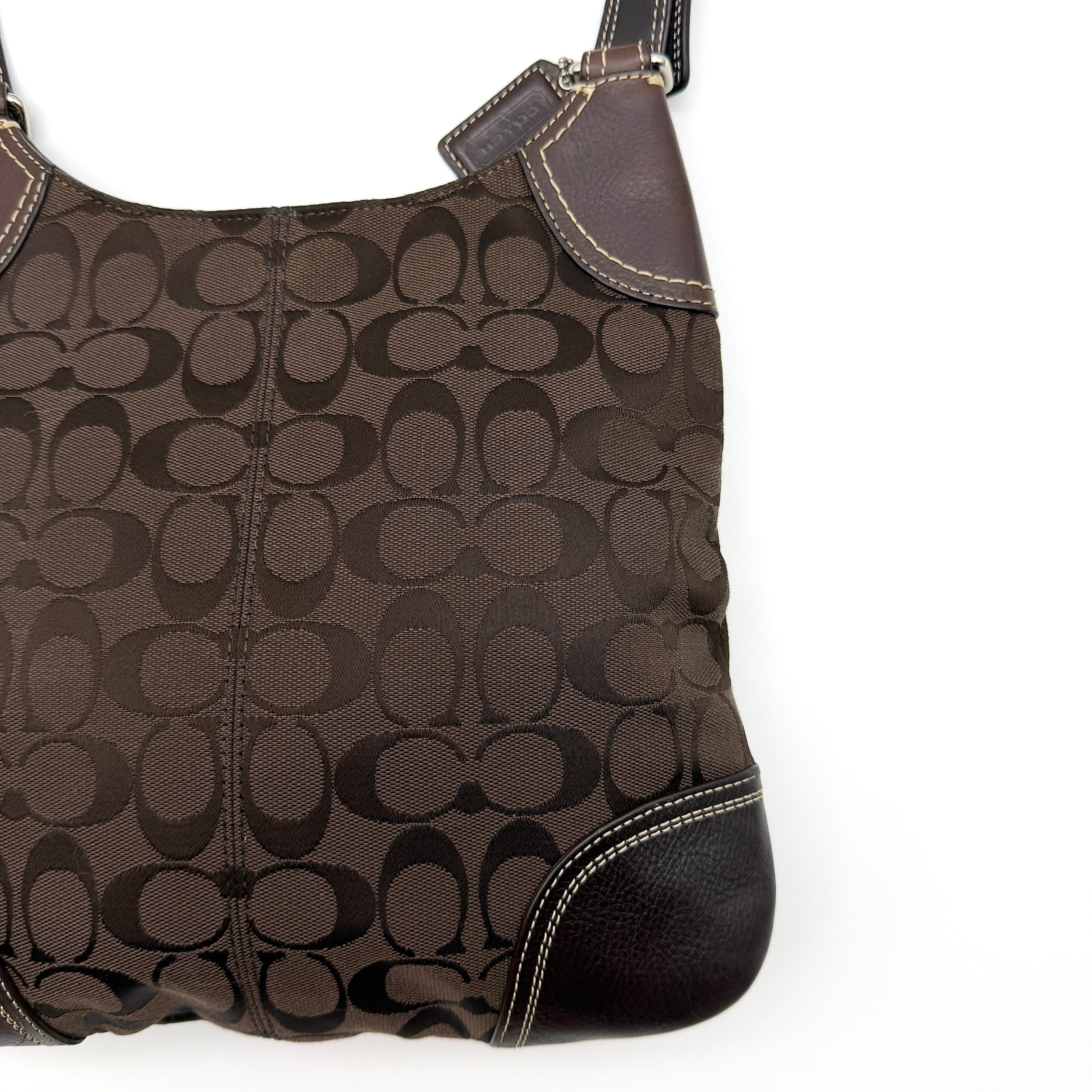 Coach Signature Turnlock Crossbody Bag Brown