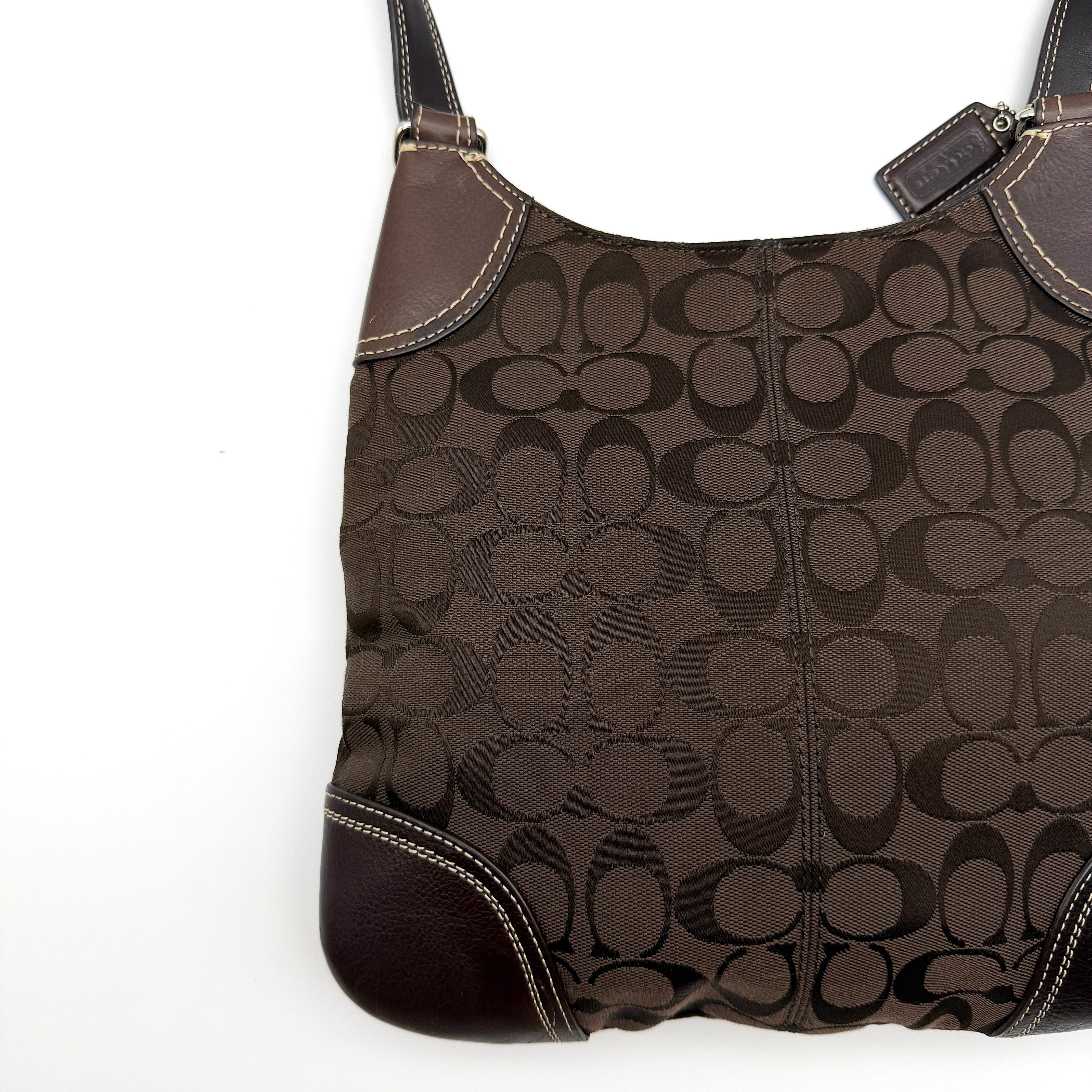 Coach Signature Turnlock Crossbody Bag Brown